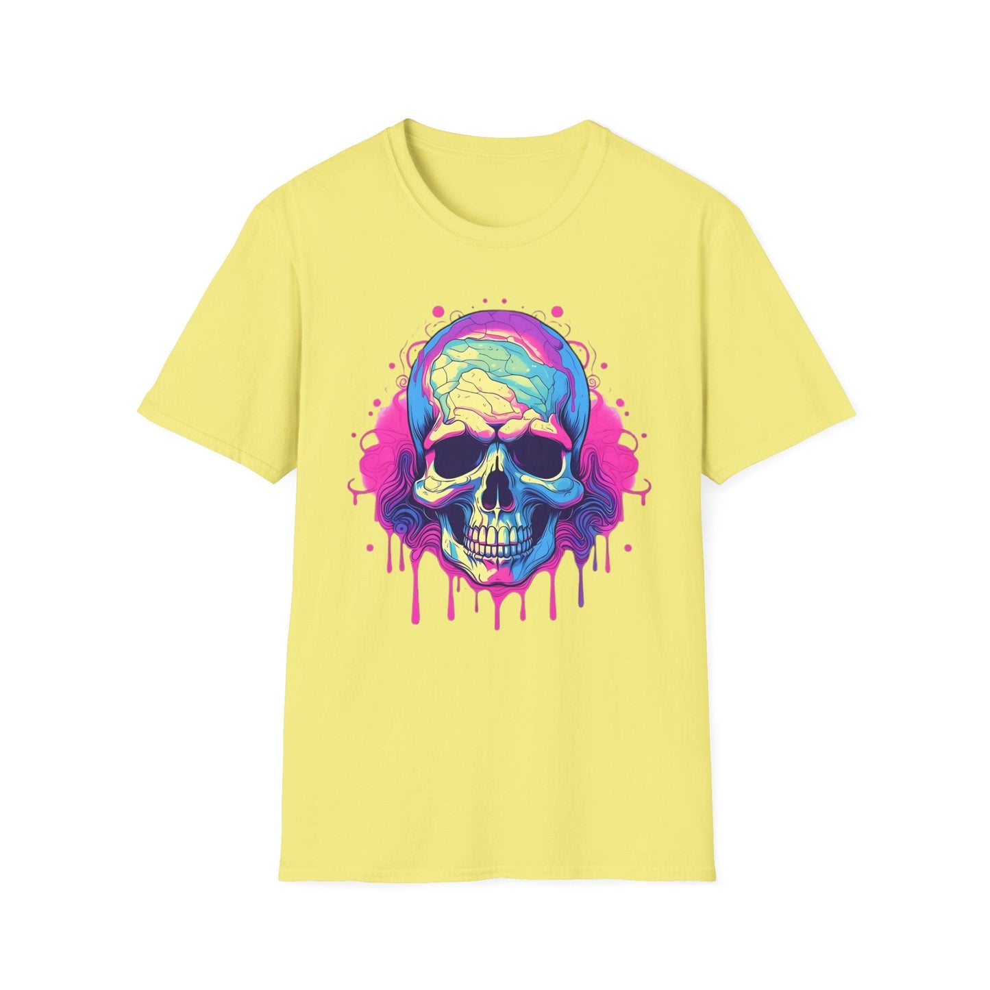 Skull Tee Shirt Unisex Skeleton Design Gildan Softstyle 64000 Ring Spun Cotton Tee