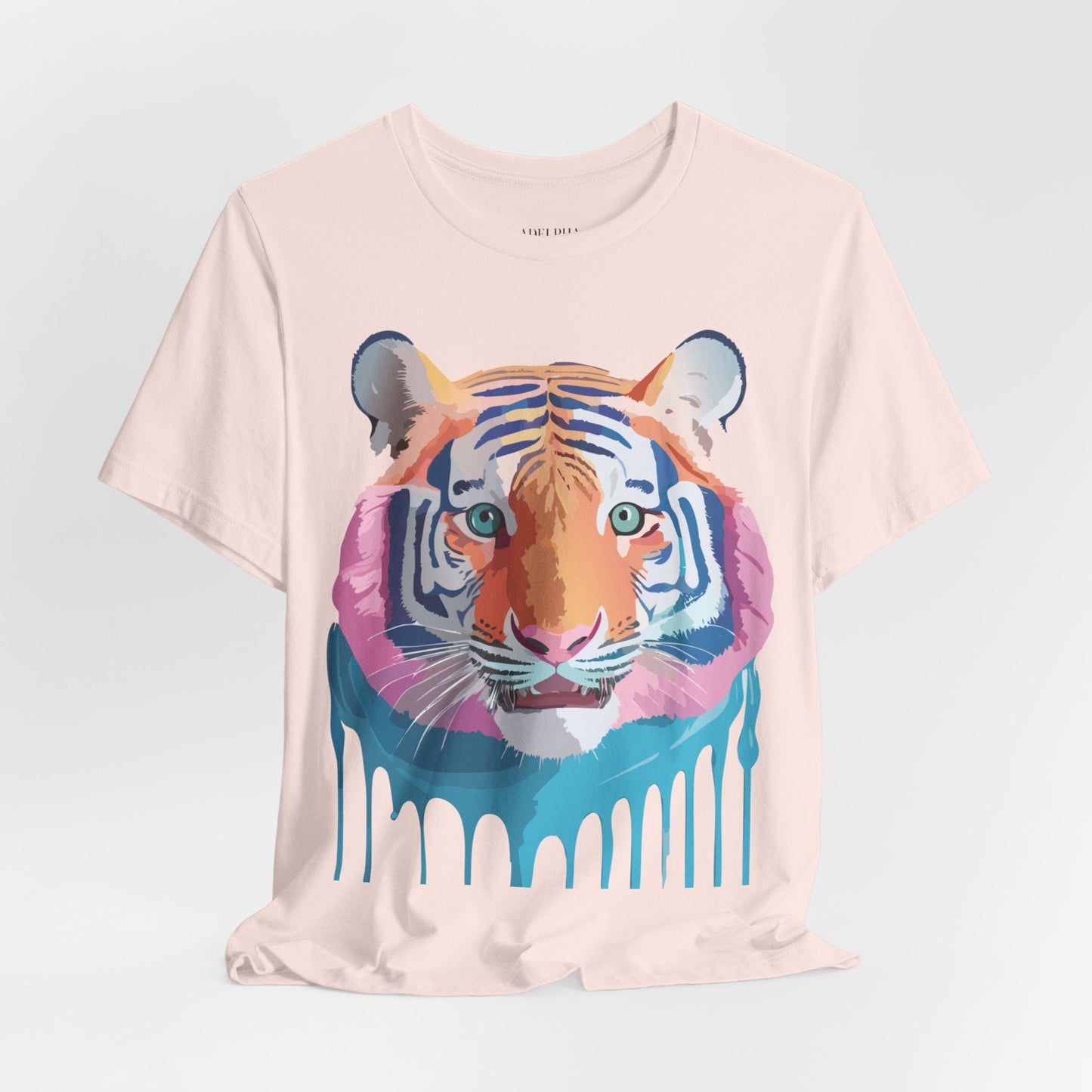 Tiger Shirt Graphic Tee Unisex Jersey Short Sleeve Art Design By Adelpha Vintage Inspired Artwork