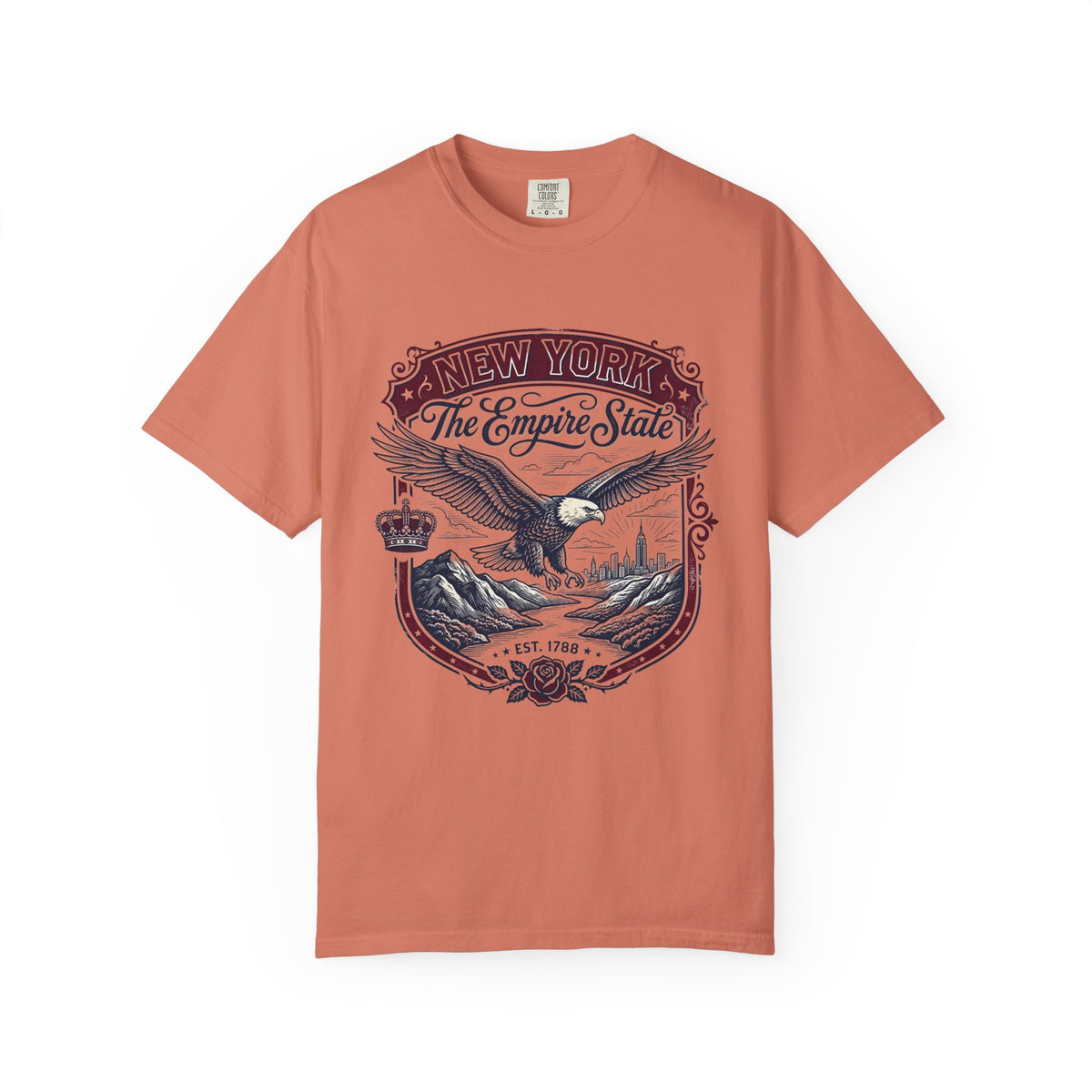 New York State Vintage Travel Tourist Graphic Tee Unisex 100 Cotton Comfort Colors T-Shirt
