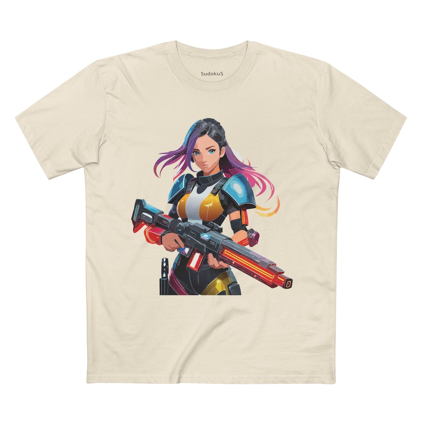 Army-woman Graphic Unisex 100 Cotton Staple Tee 19