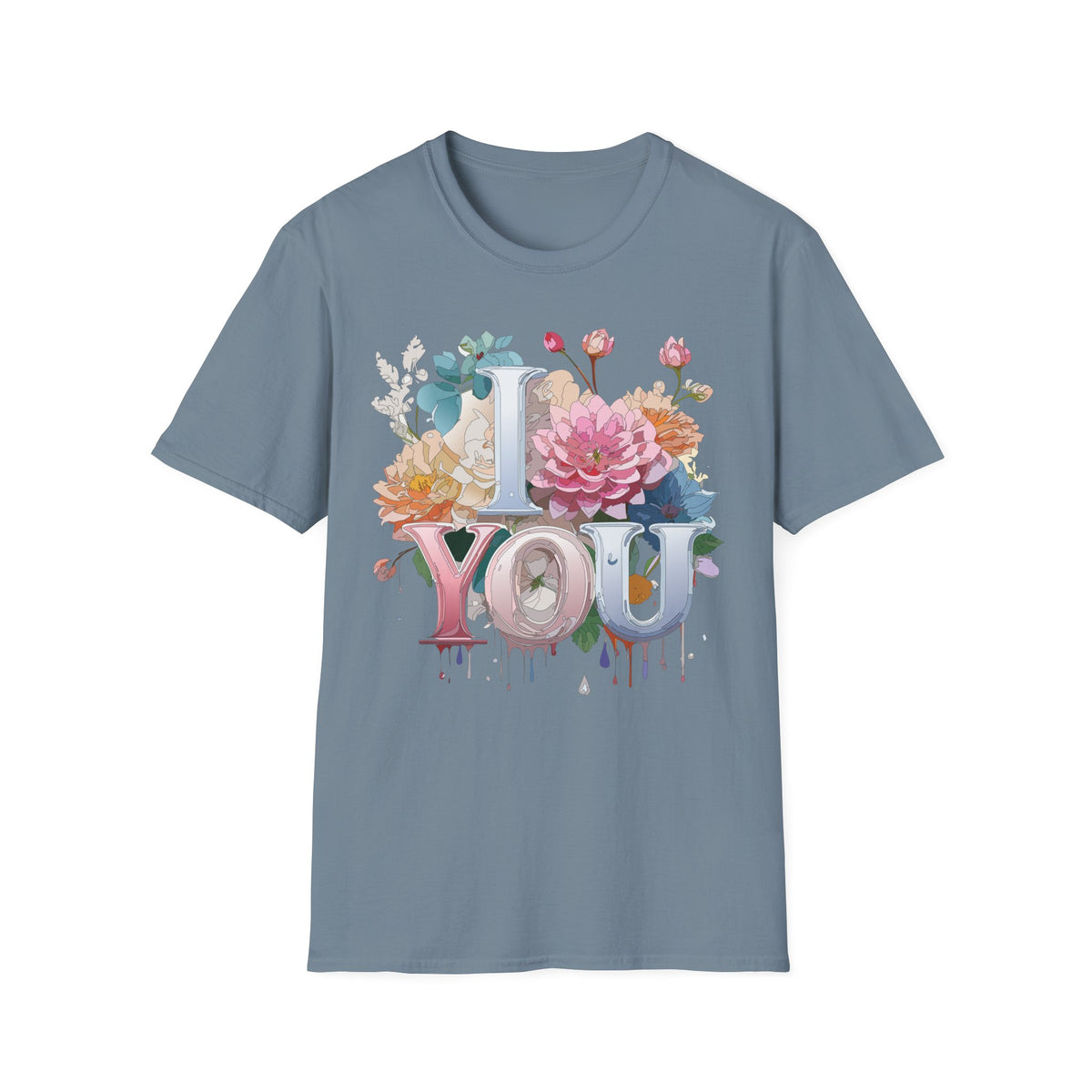 Floral "I Love You" Tee | Floral Lettering T-Shirt