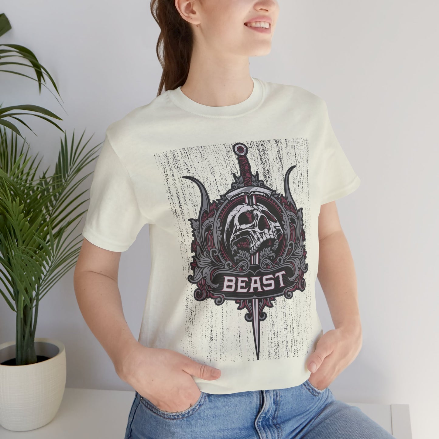 Beast Graphic Tee, Graphic T-Shirt, Artistic Vintage T-Shirt, Vintage Shirt, Skull Tee, Art Design Skull Tees