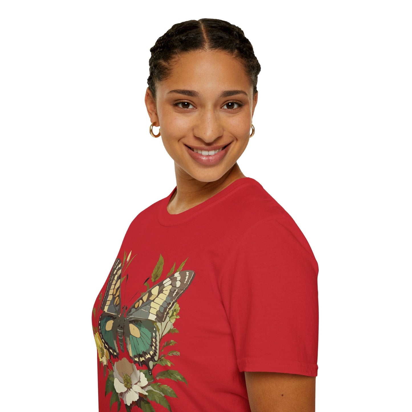 Butterfly Shirt Unisex Monarch Butterfly Tee Gildan Softstyle 64000 100 Percent Ring Spun Cotton