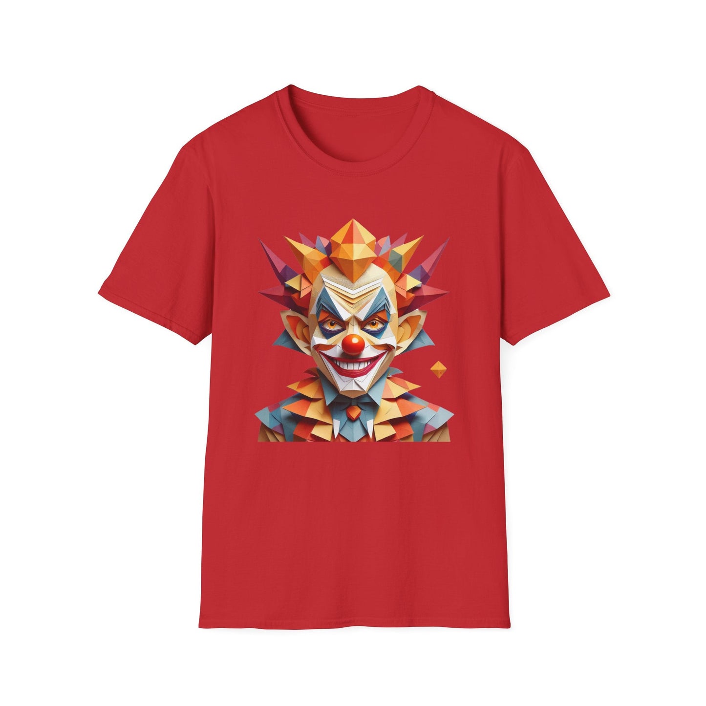 Unisex Clown Shirt With Funny Man Scary Man Circus Theme Tee Gildan Softstyle 64000