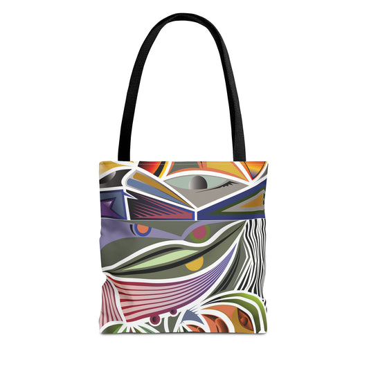 Canvas Bag with Abstract Prints