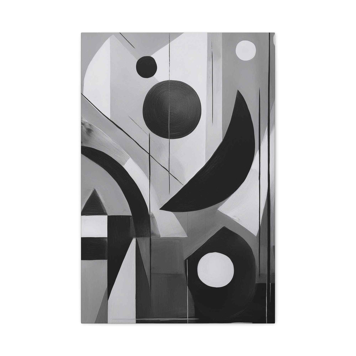 Black Abstract Painting Print Canvas 20x24,20x30,24x30, 24x32,24x36,30x40, 32x48,36x48,40x60 Pine-Wood Inner Frame ABS-17