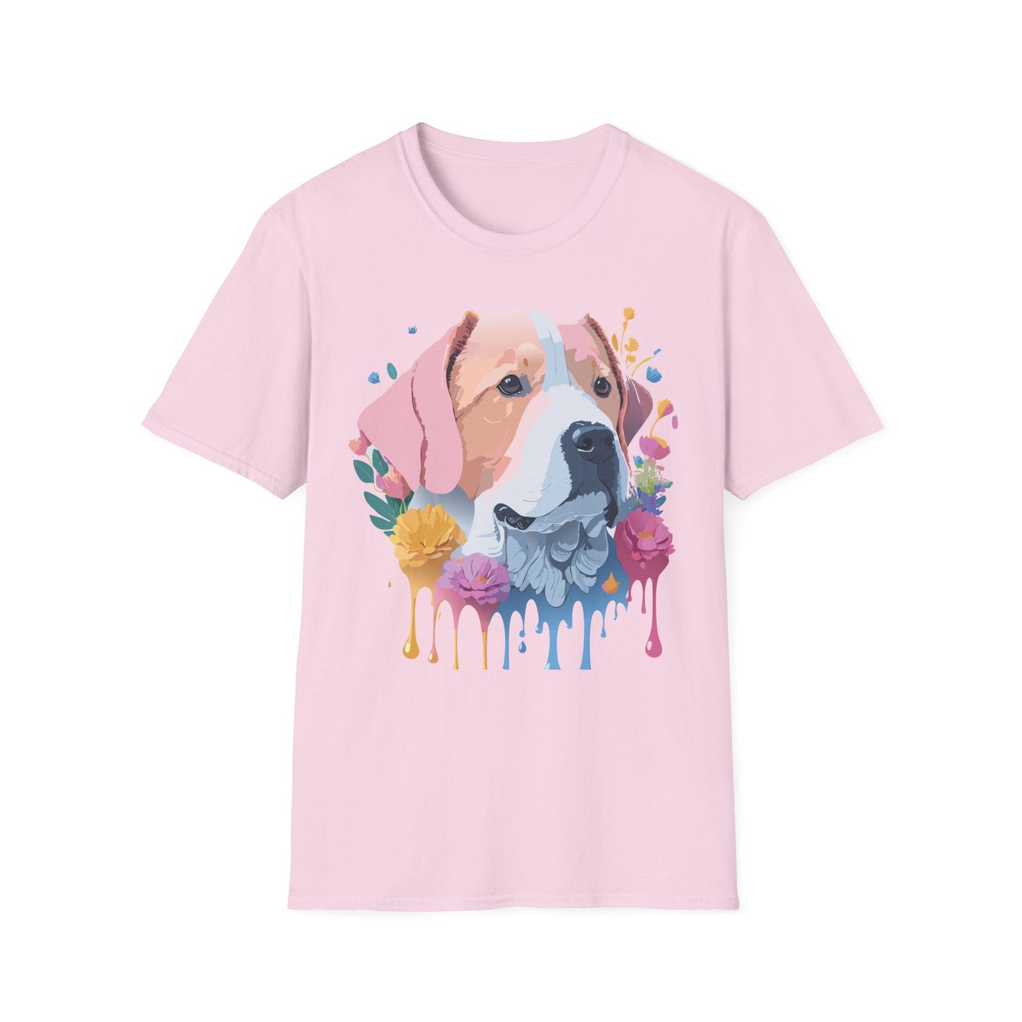 Dog Shirt Unisex Softstyle Cotton Tee 64000 Graphic Animal Print