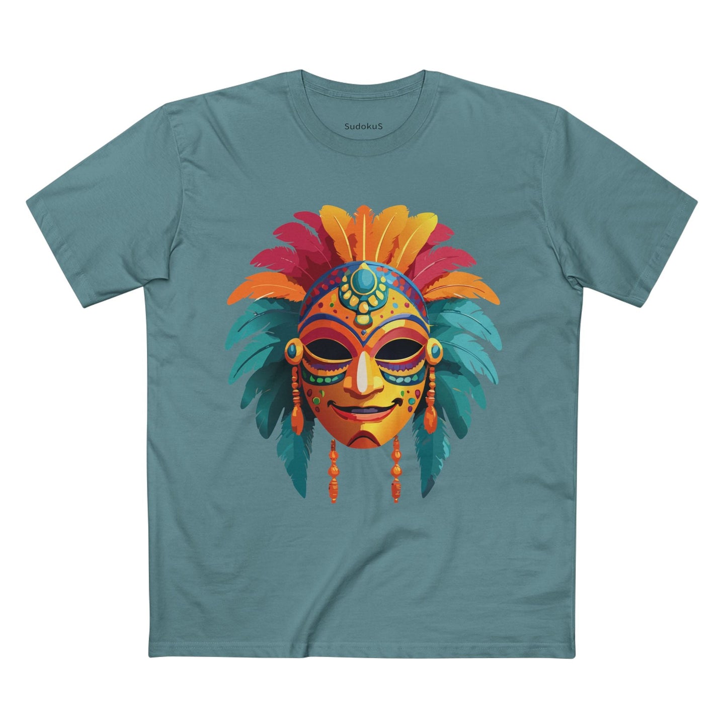 Mask Graphic Unisex 100 Cotton Staple Tee 5