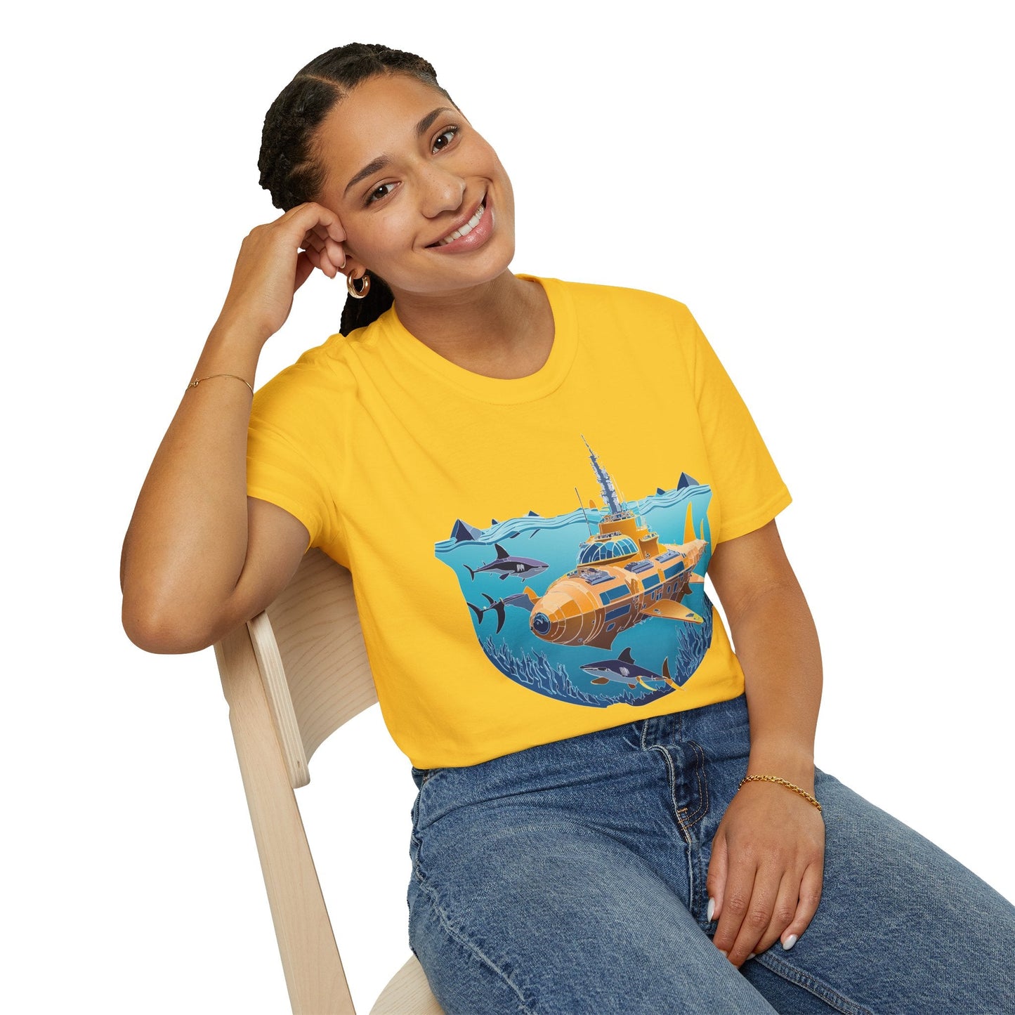 Ocean Graphic Unisex Softstyle Cotton Tee 13