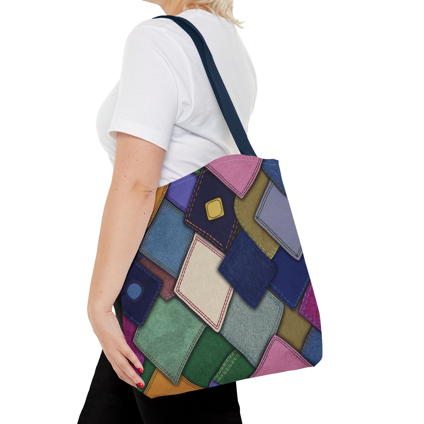 Denim Canvas Bag, Tote Bag Denim Printify