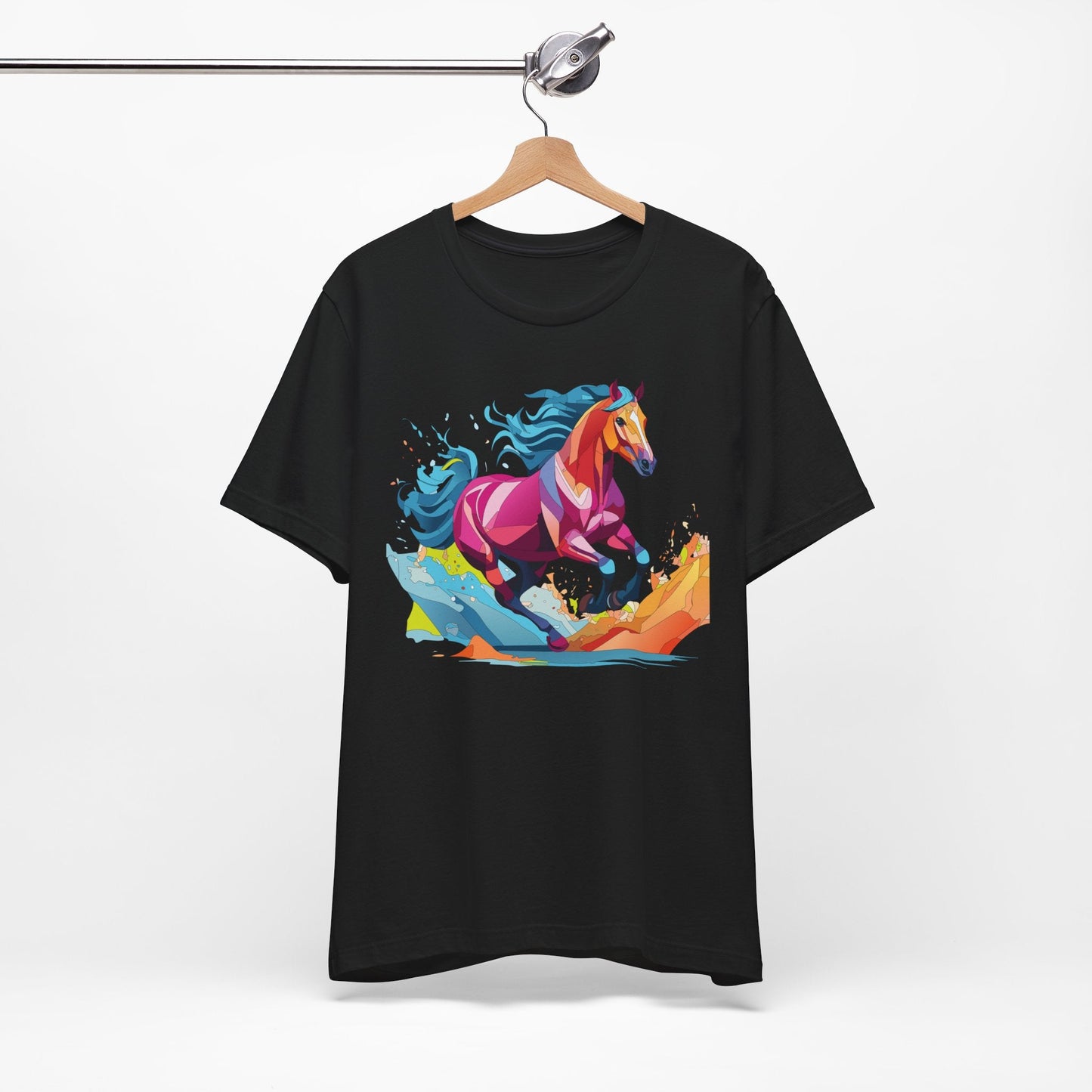 Unisex Animal Tee Shirt With Wild Animals Art Design Short Sleeve Casual Wear Everyday