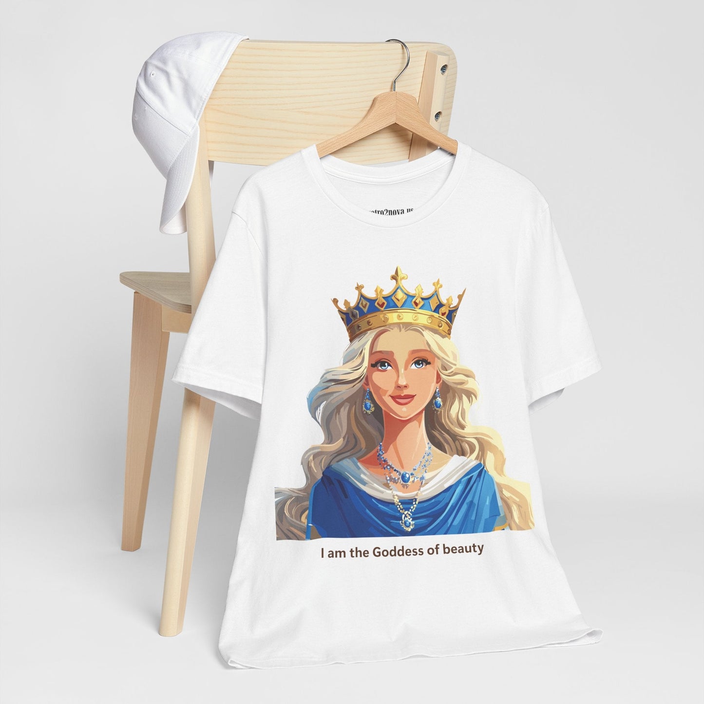 Goddess Graphic Tee Unisex Short Sleeve Original Art by Retro2Nova Premium Cotton