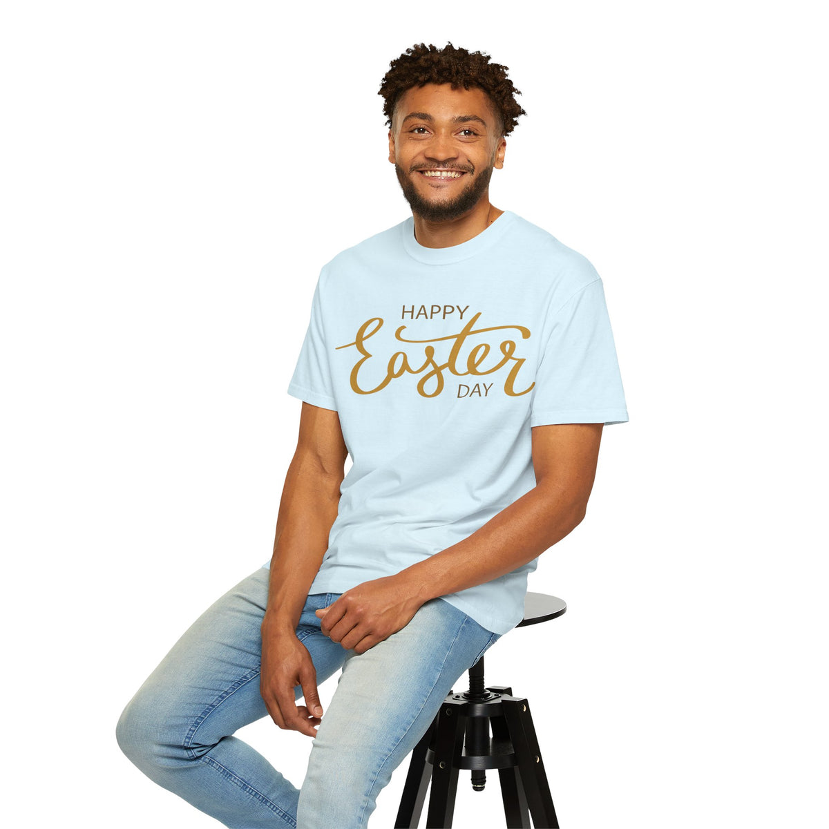 Happy Easter Day T-Shirt, Tee Shirt with Easter Signature, T Shirt with Easter Prints, Tee Shirt with Easter Design