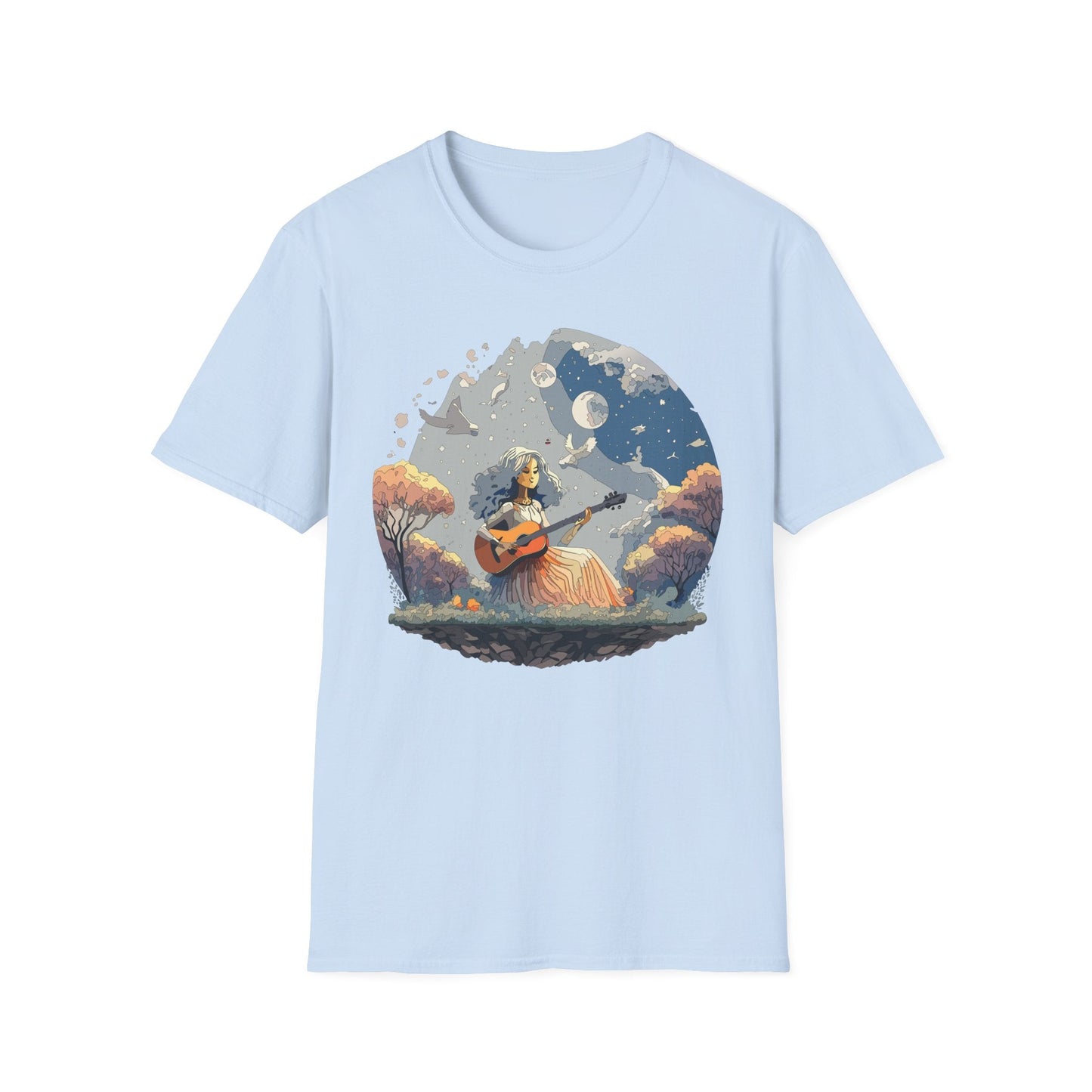 Womens Graphic T Shirt Art Design Tee Unisex Softstyle Cotton Shirt Everyday Comfort Durable Wear