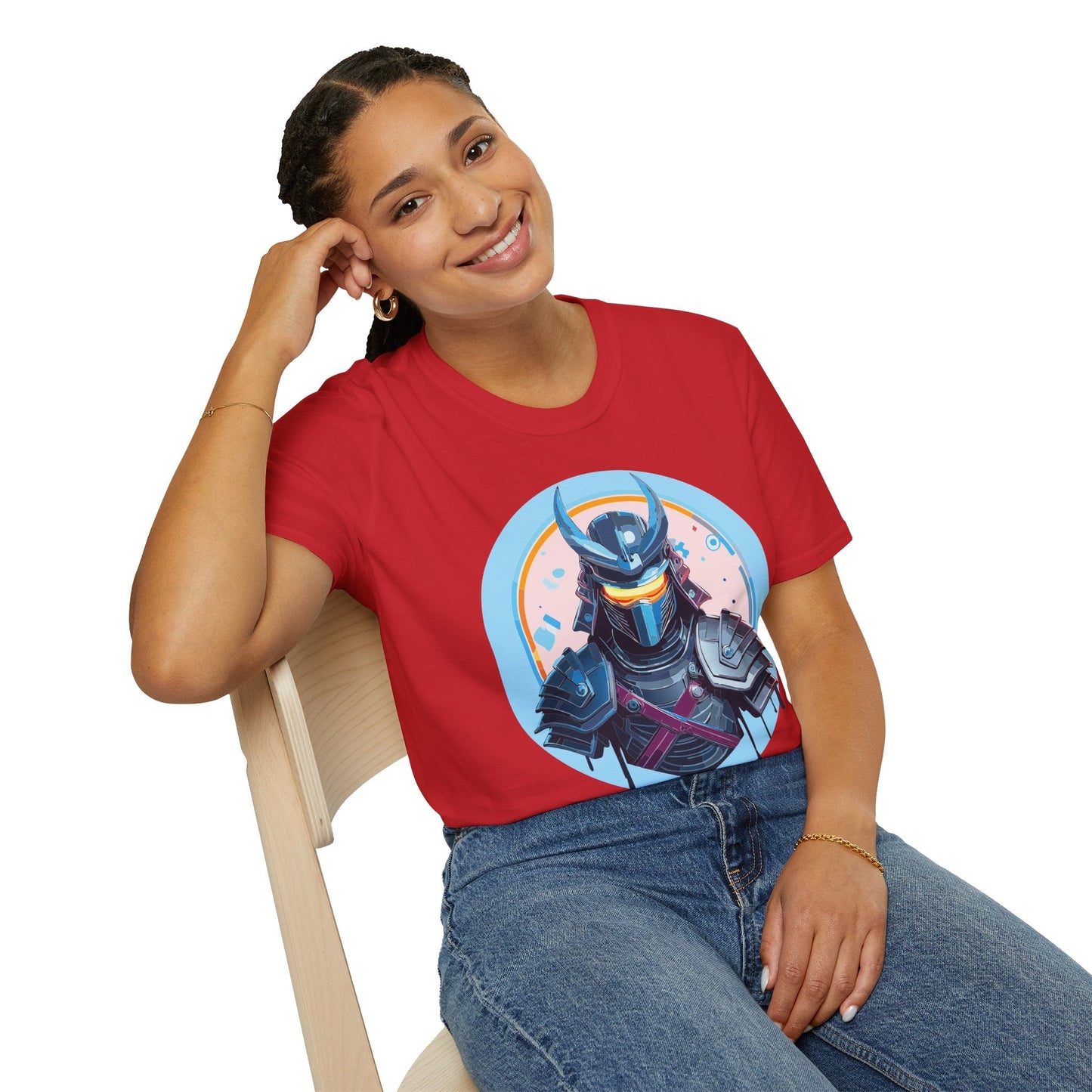 Samurai T Shirt Unisex Softstyle 64000 Tee Lightweight Comfortable 100 Percent Ring Spun Cotton