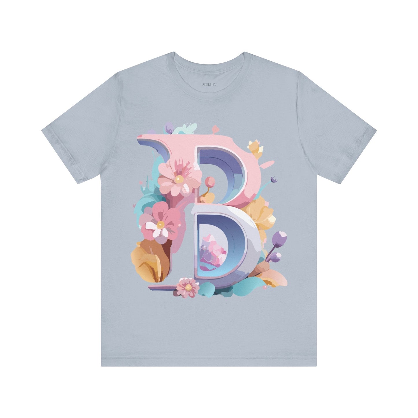 Letter B Shirt Unisex Graphic Tee By Adelpha With Vintage Inspired Artwork Short Sleeve