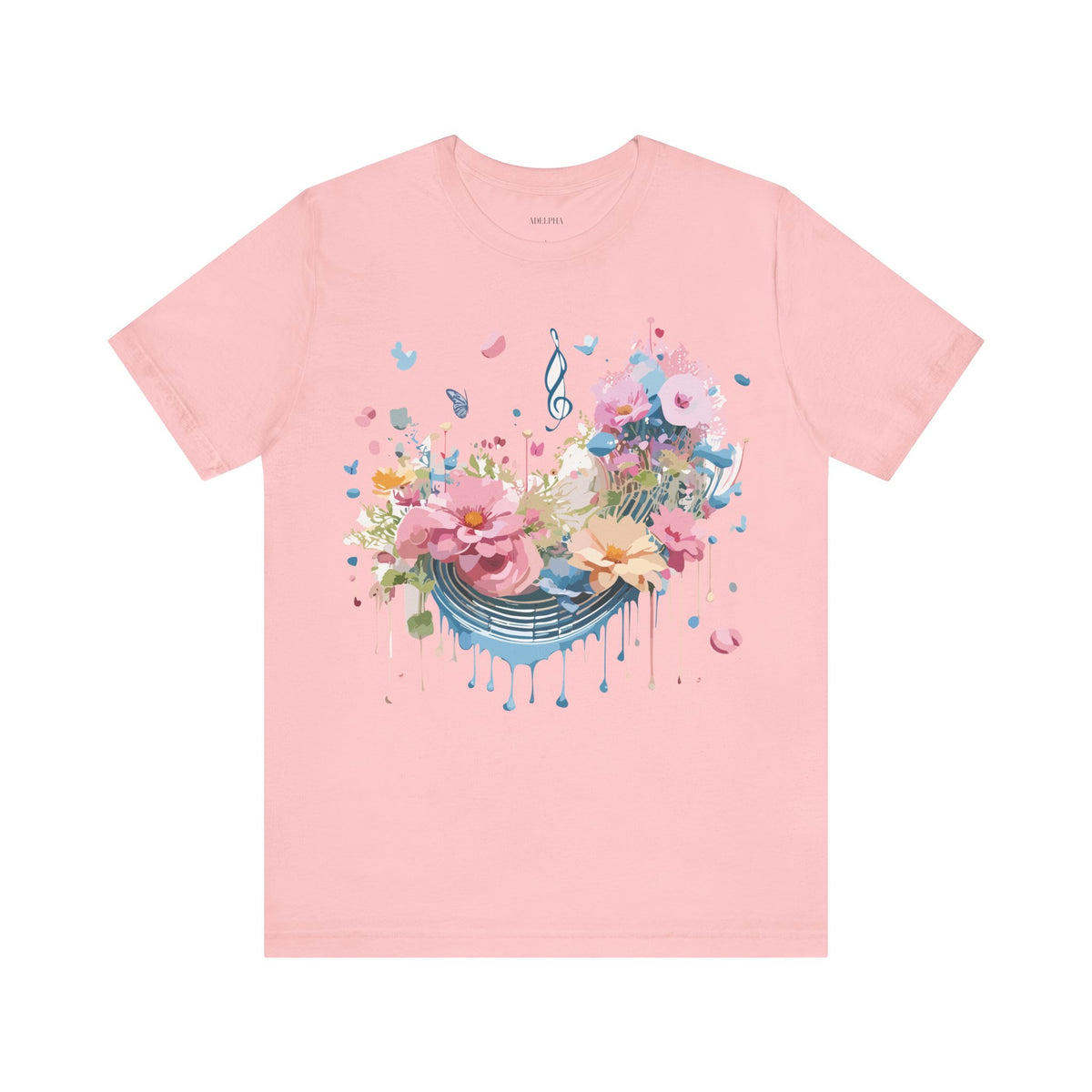 Music Graphic Unisex Cotton Bella+Canvas Tee with Art Design m163