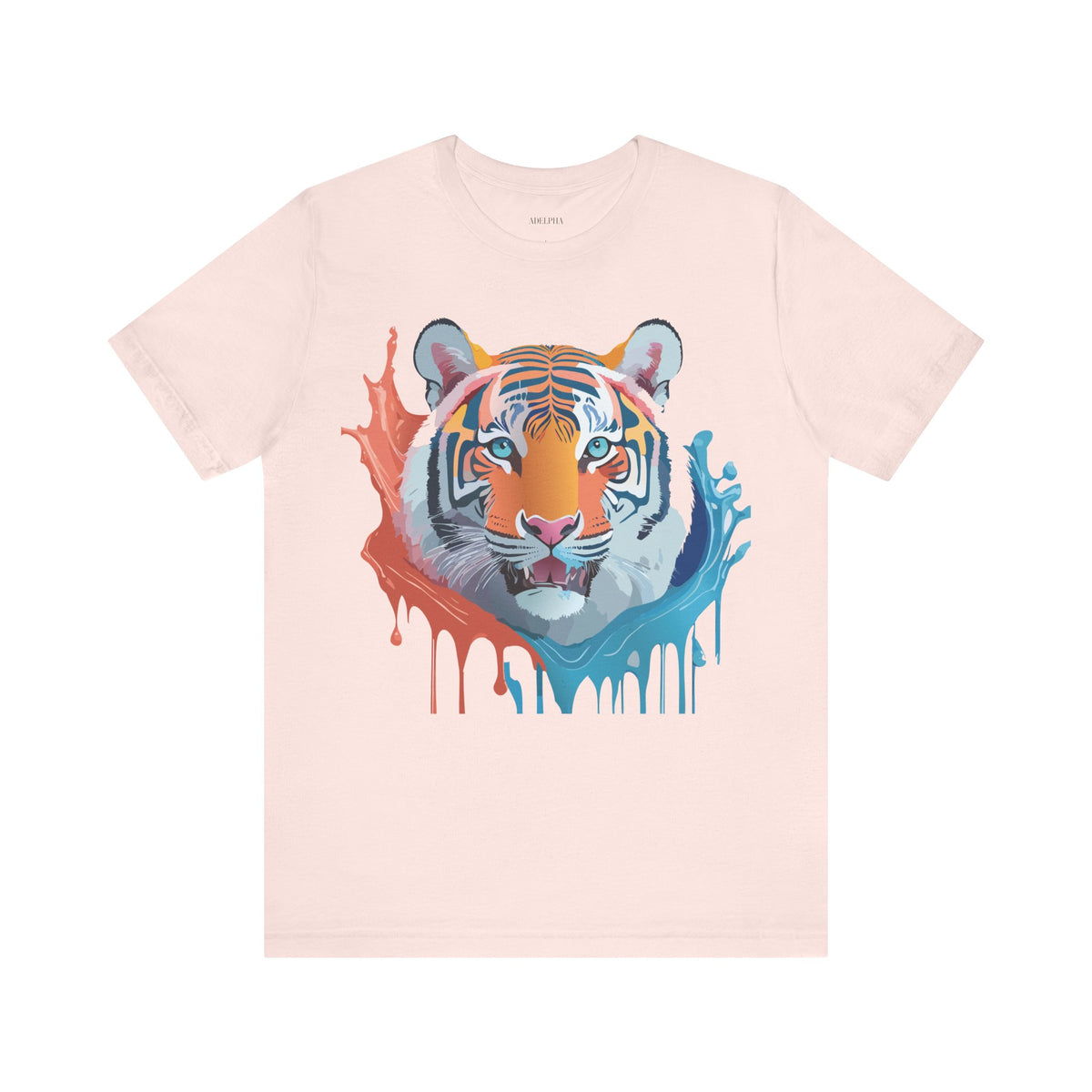 Tiger Graphic Unisex Cotton Bella+Canvas Tee with Art Animal Design e66