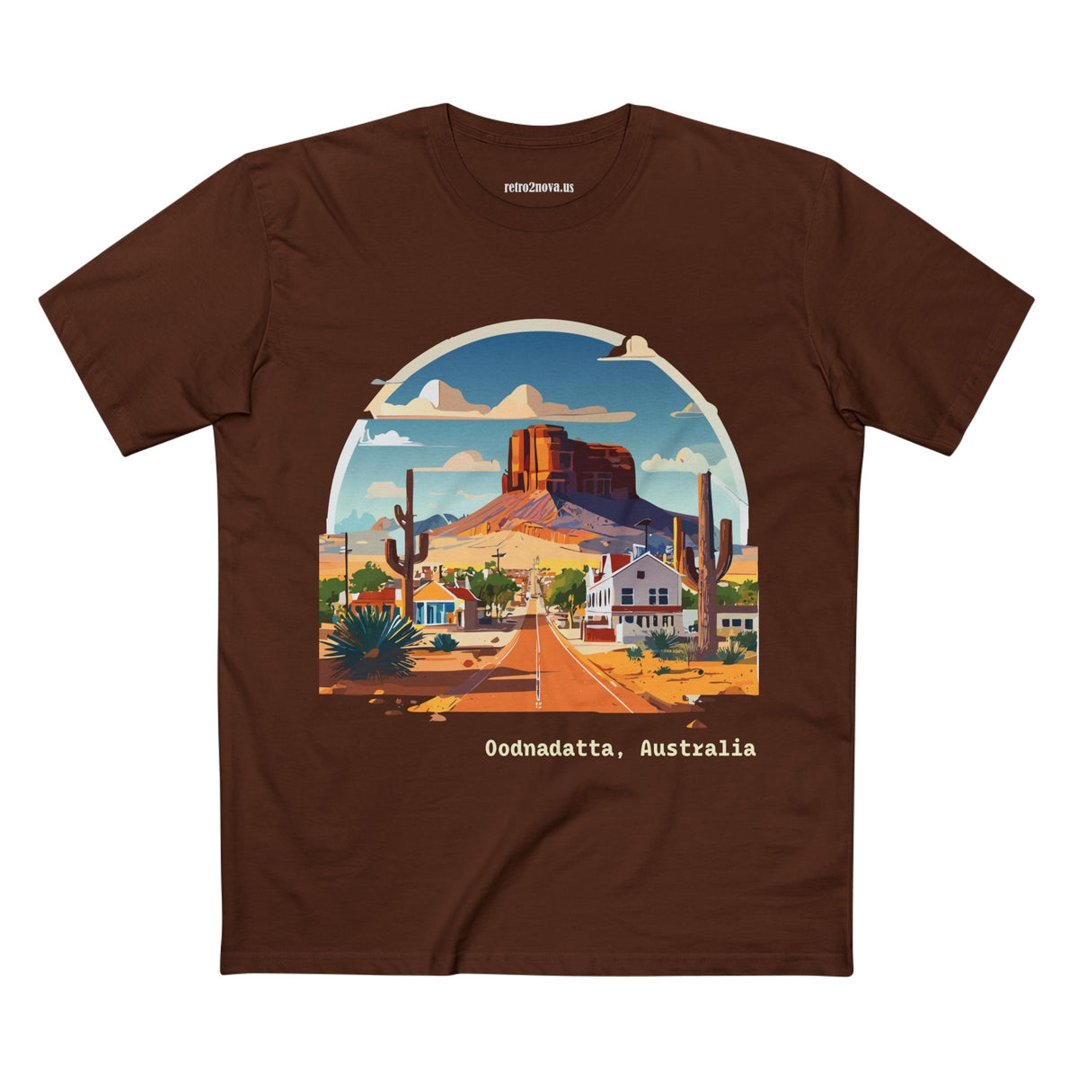 Oodnadatta Outback Landscape Tee | Australian Roadhouse Desert Scene