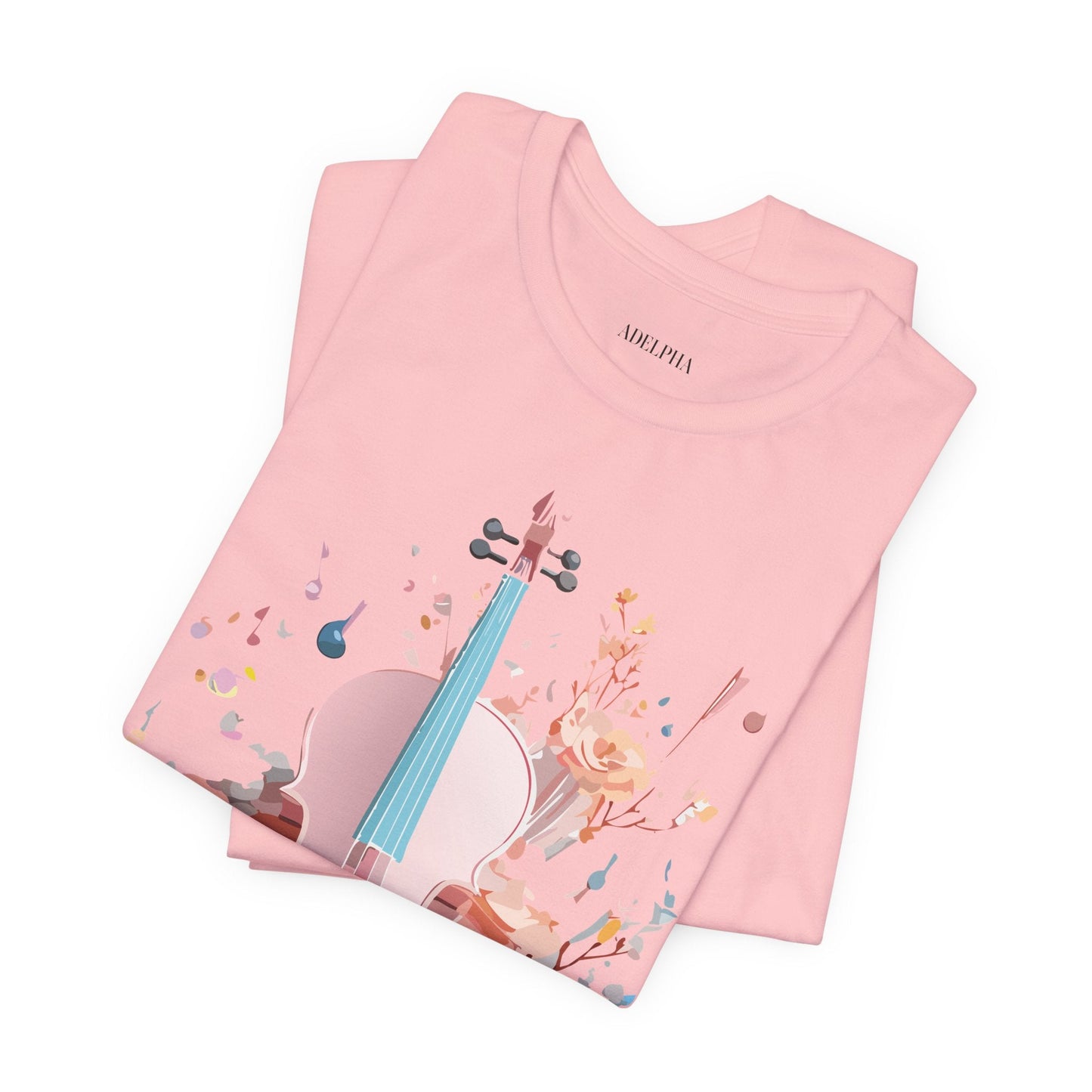 Music Graphic Unisex 100 Cotton Vintage Art with Musical Elements Tee 12