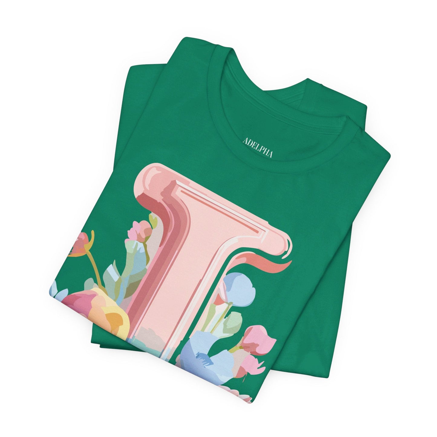 Letter I Shirt Graphic Tee Unisex Short Sleeve Adelpha Vintage Inspired Artwork Design