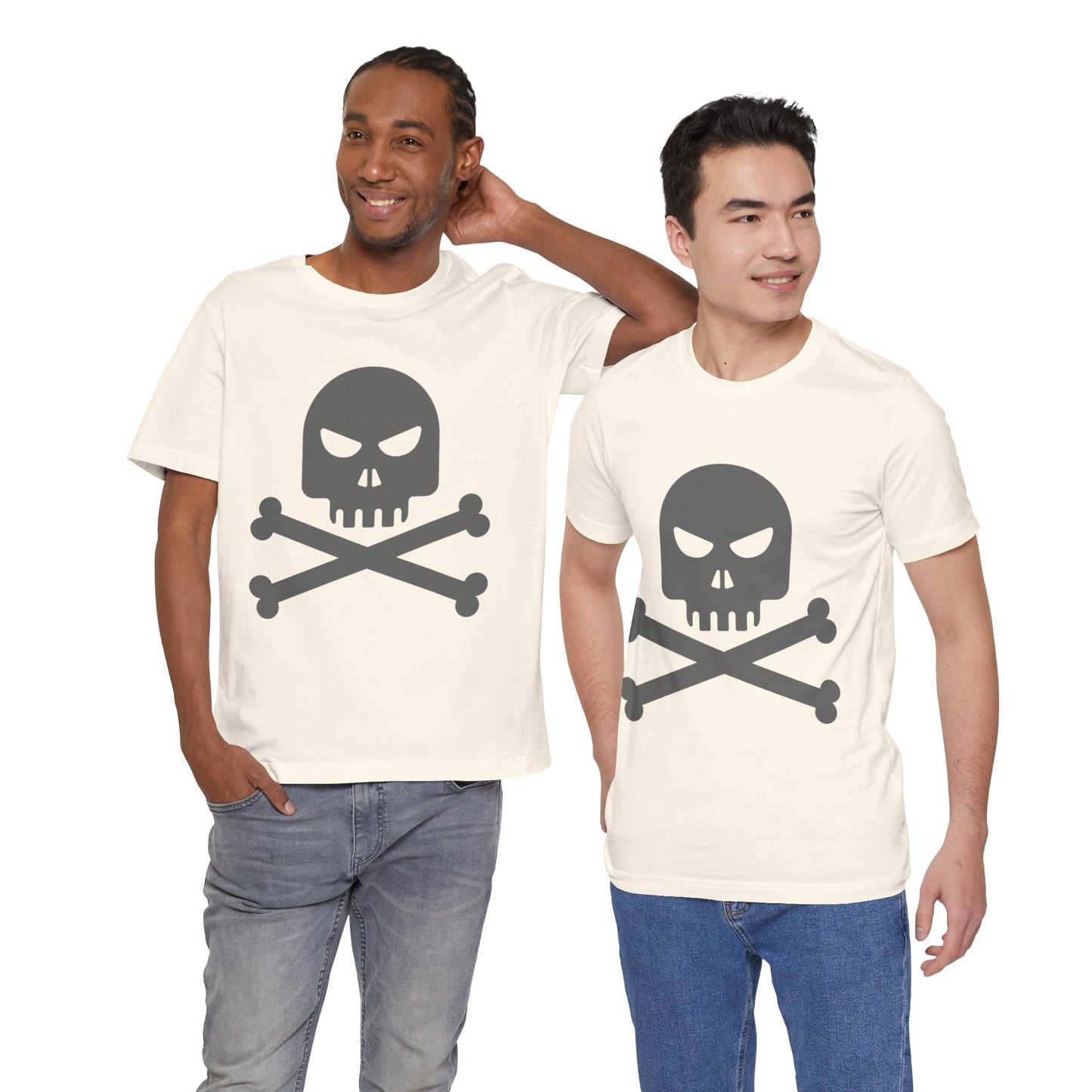 Unisex-T-Shirt aus Baumwolle mit Totenkopf