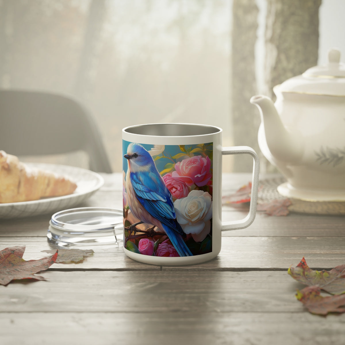 16 Art Design Insulated Coffee Mug Clear Lid 10oz Insulated Coffee Mug 10oz