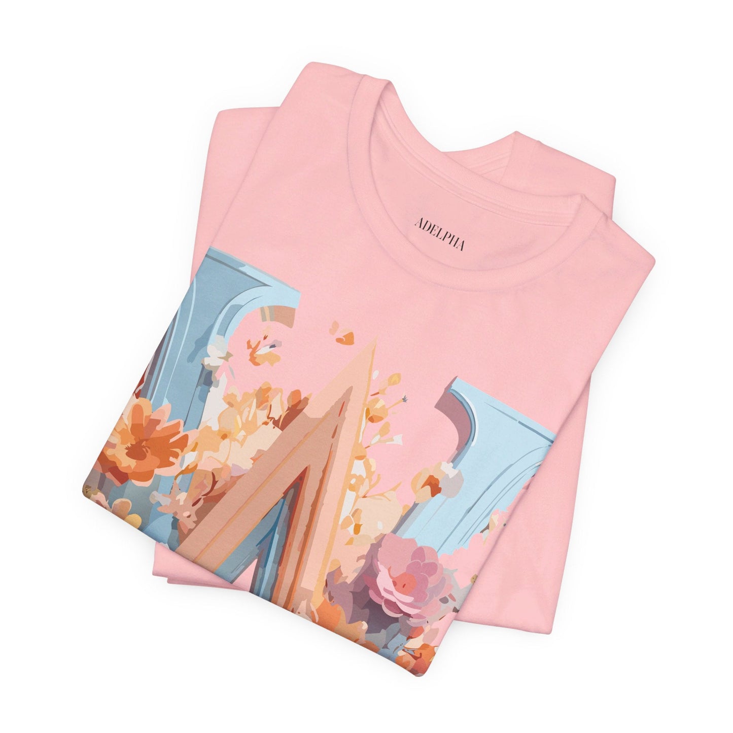 Letter W Shirt Unisex Graphic Tee Vintage Inspired Adelpha Art Design Short Sleeve