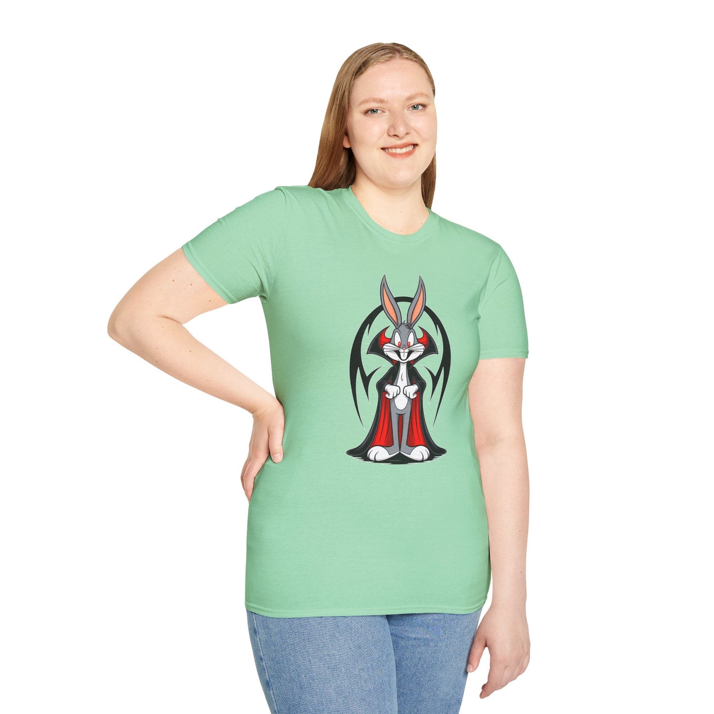 Cartoon Bunny Graphic Unisex Cotton Animal Animation Artwork Design Tee 28