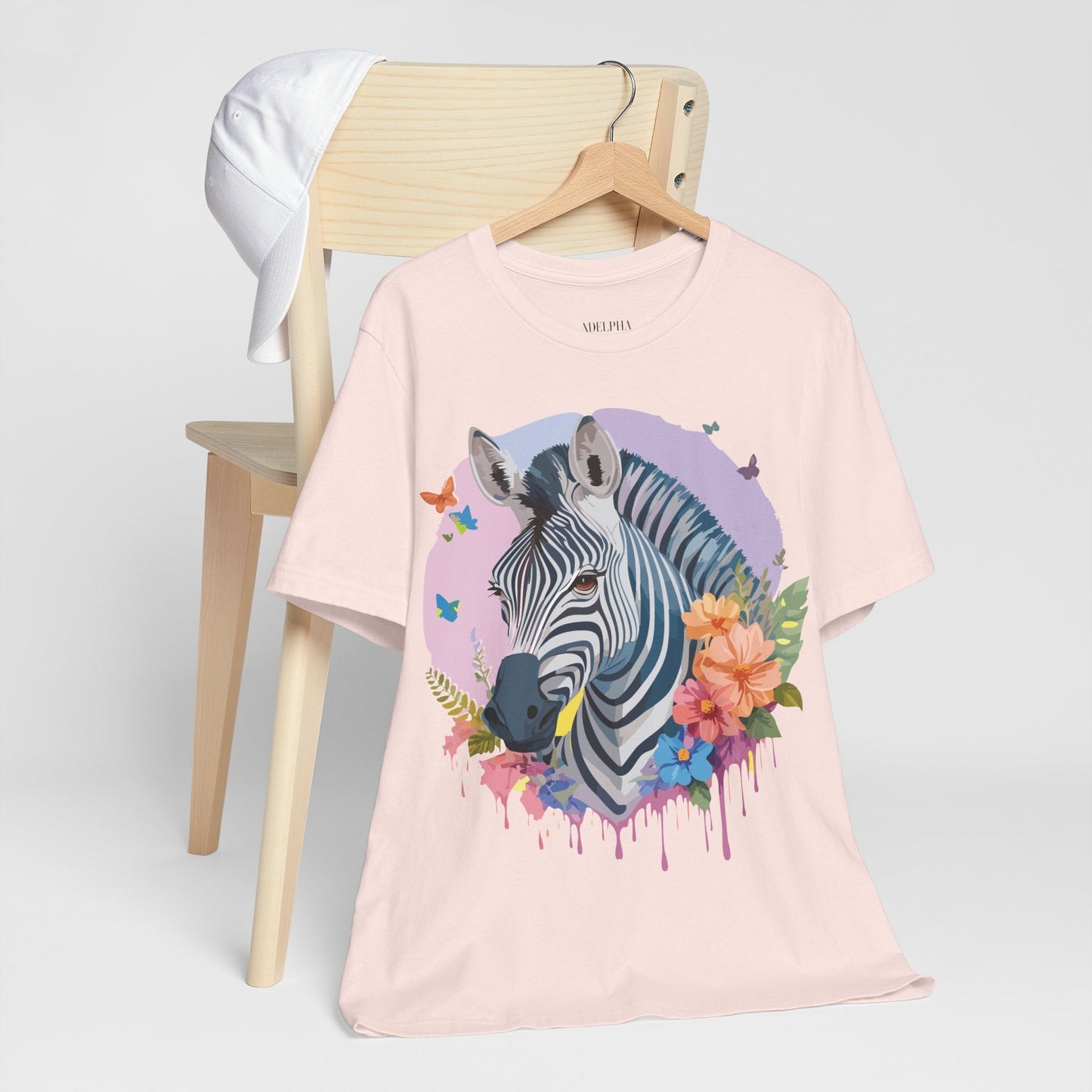 Adelpha Zebra Graphic Tee Unisex Jersey Short Sleeve Vintage Inspired Artwork Tee Shirt