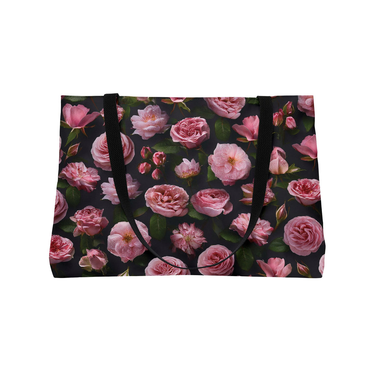 Floral Print Poly Canvas Weekender Bag 7