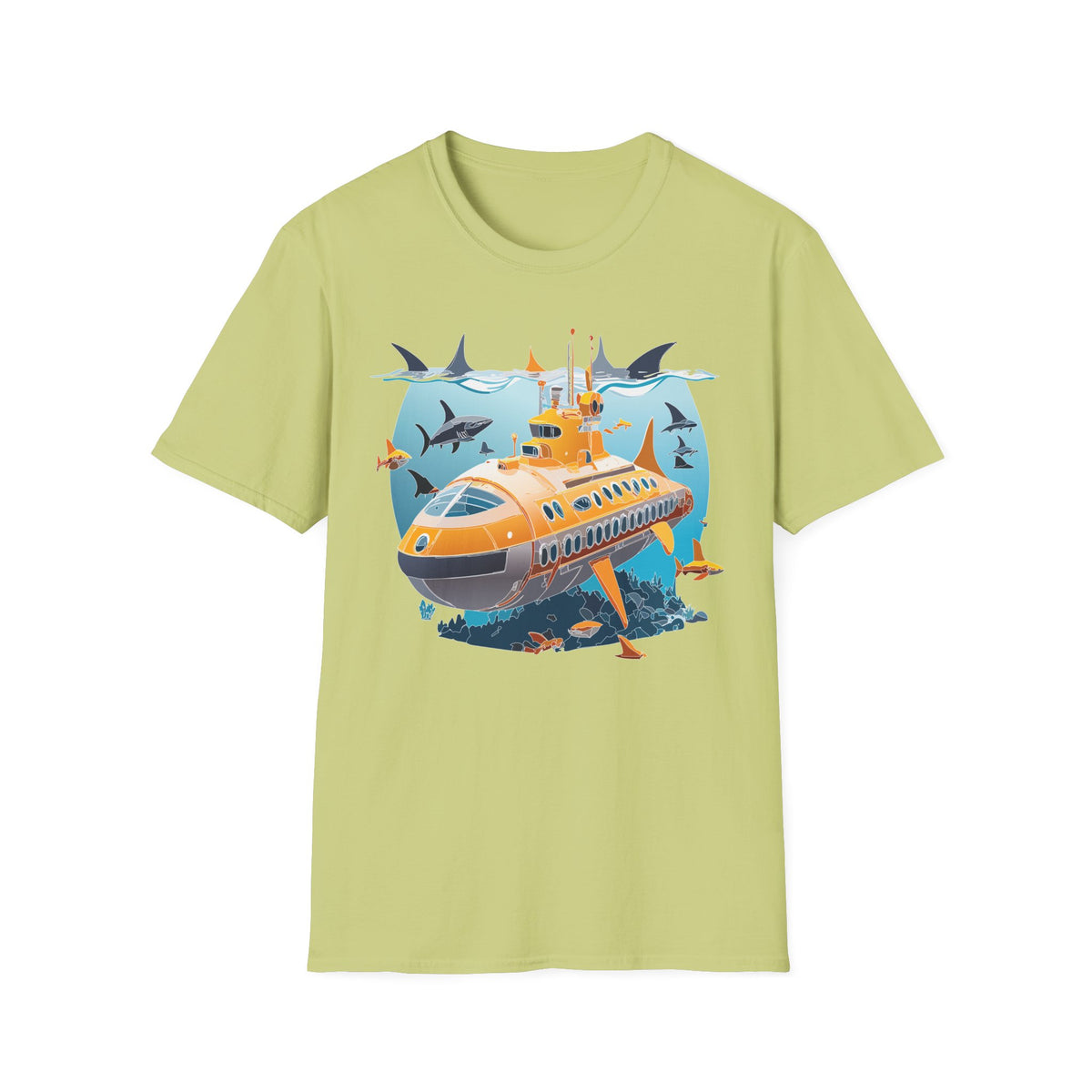 Ocean U boat Graphic Tee Gildan Unisex 100 Cotton Tee Shirt h41
