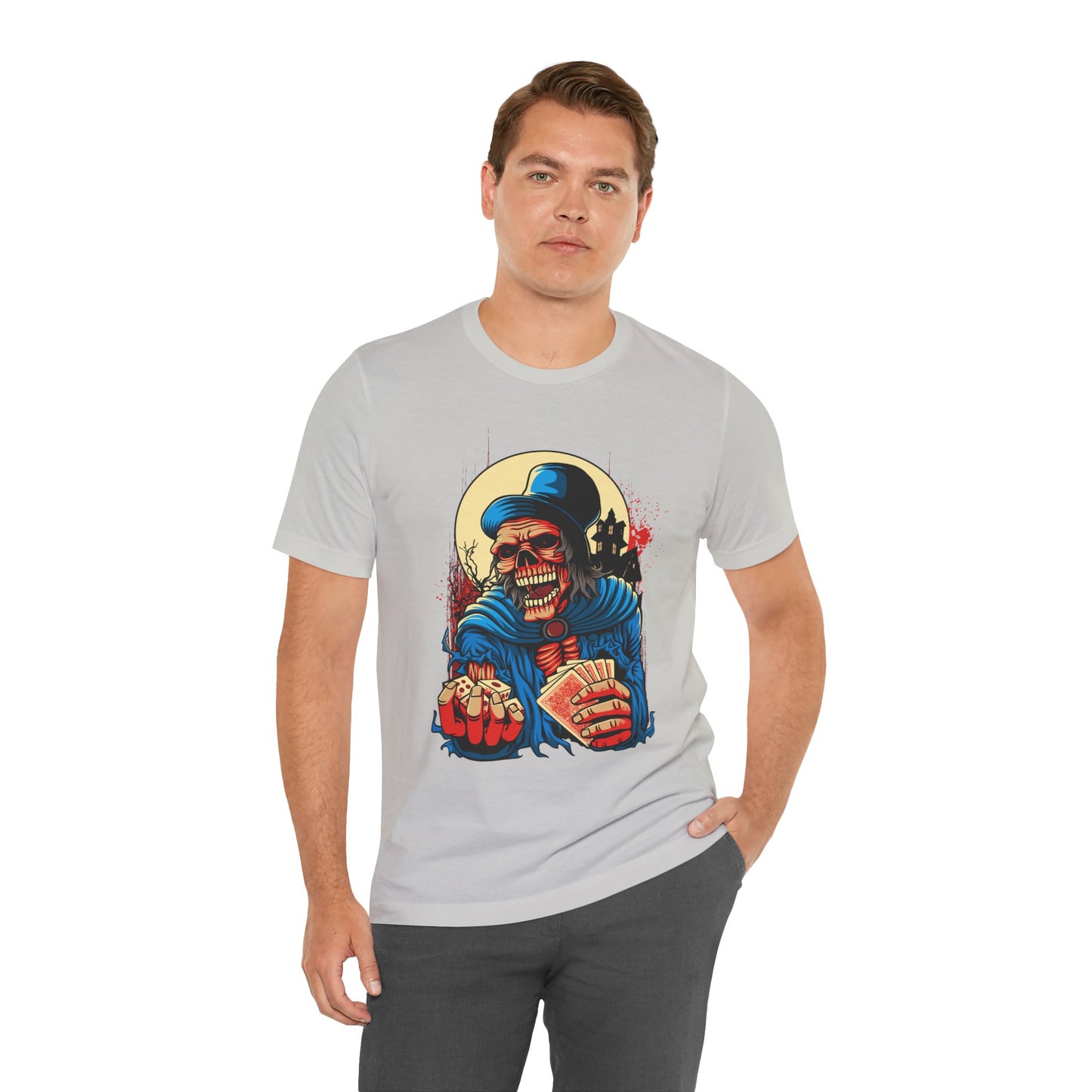 Skull Graphic Design Tee, Skull Shirt, Vintage Tees, Art Design T-Shirt, Graphic Tee, Art Shirts - 1
