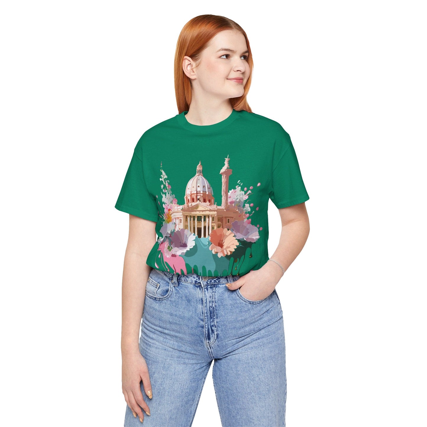 Tourist Shirt Rome Graphic Tee Unisex Jersey Short Sleeve Art Design By Adelpha Artwork