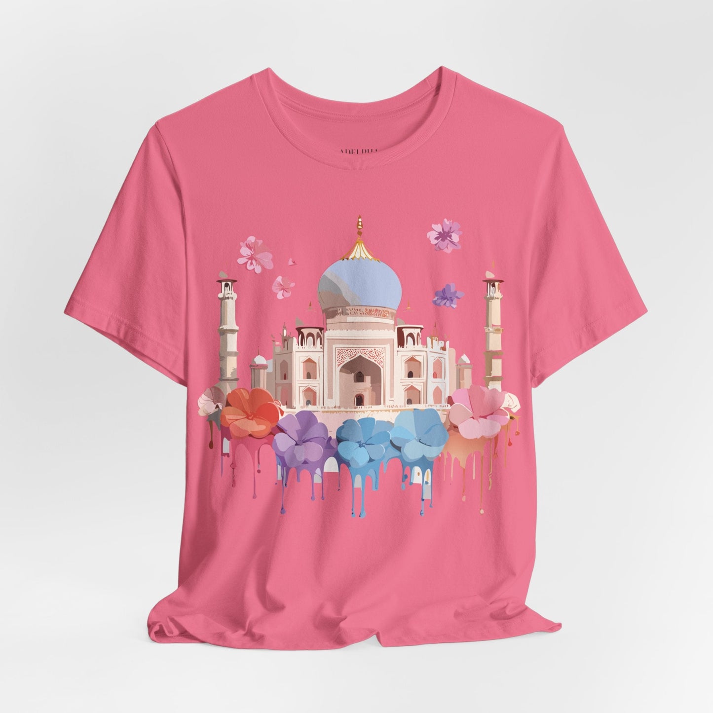 Taj Mahal Graphic Tee Unisex Short Sleeve Shirt By Adelpha With Vintage Inspired Artwork