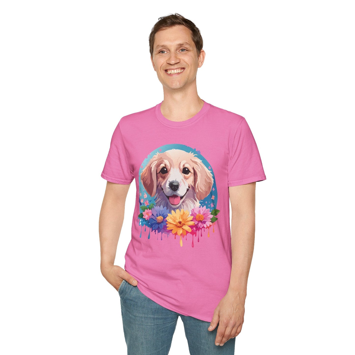 Unisex Dog Shirt Animal Tee Gildan Softstyle 64000 100 Percent Cotton