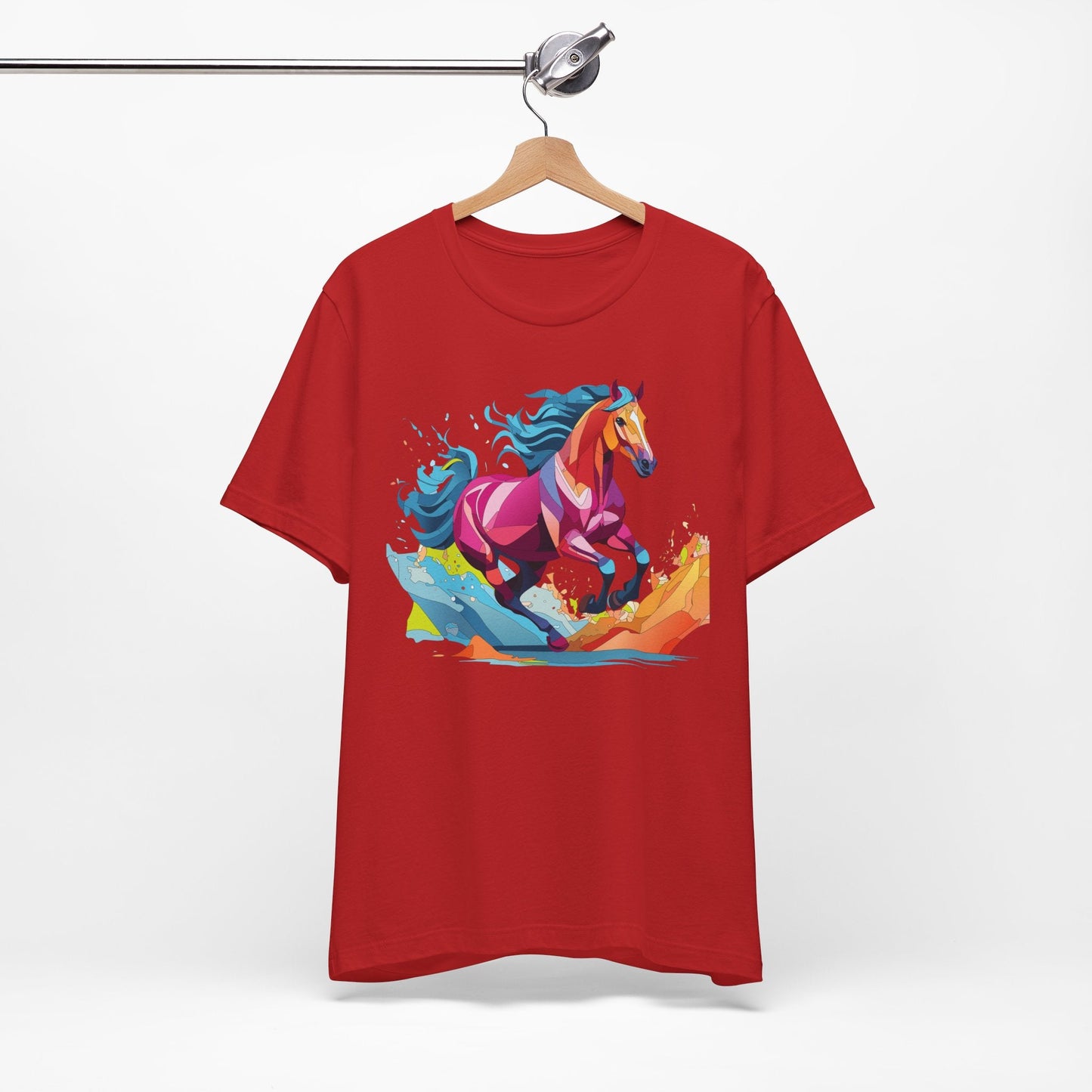 Unisex Animal Tee Shirt With Wild Animals Art Design Short Sleeve Casual Wear Everyday