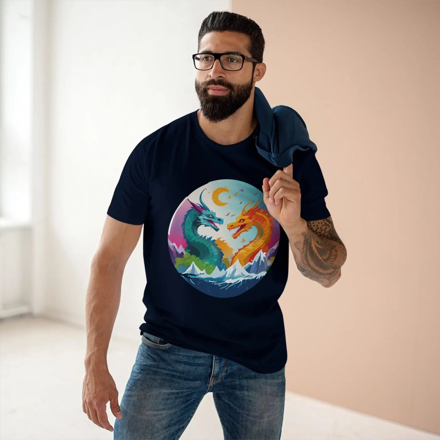 Dragon Graphic Unisex 100 Cotton Staple Tee 17