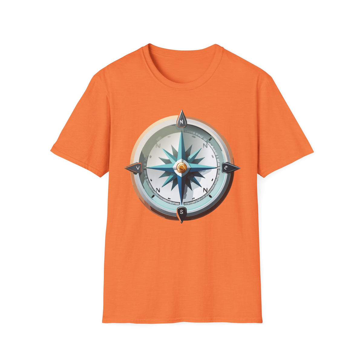 Vintage Compass Tee | Nautical Compass T-Shirt, Adventure Travel Graphic Design Unisex 100 Cotton Gildan T-Shirt