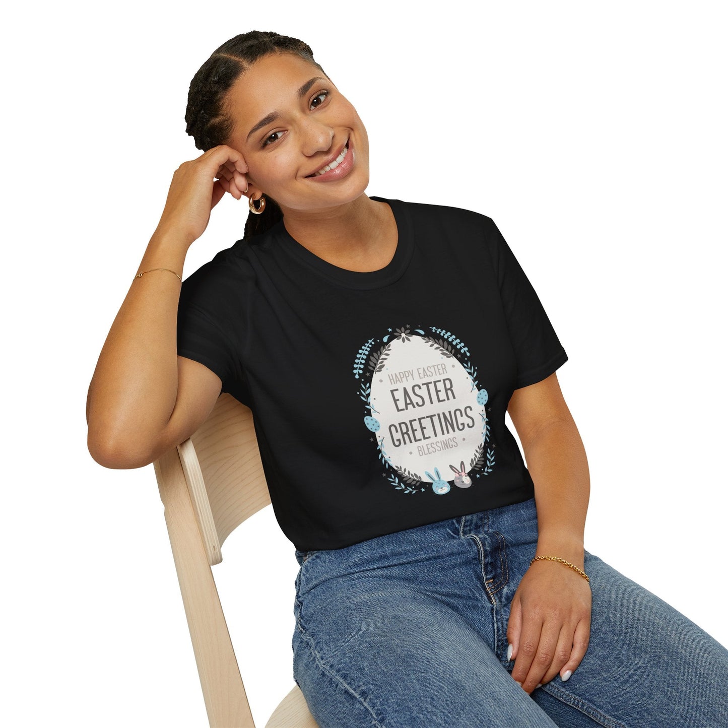 Gildan Easter Unisex Softstyle 64000 T Shirt With Easter Print Design Short Sleeve Tee Edition