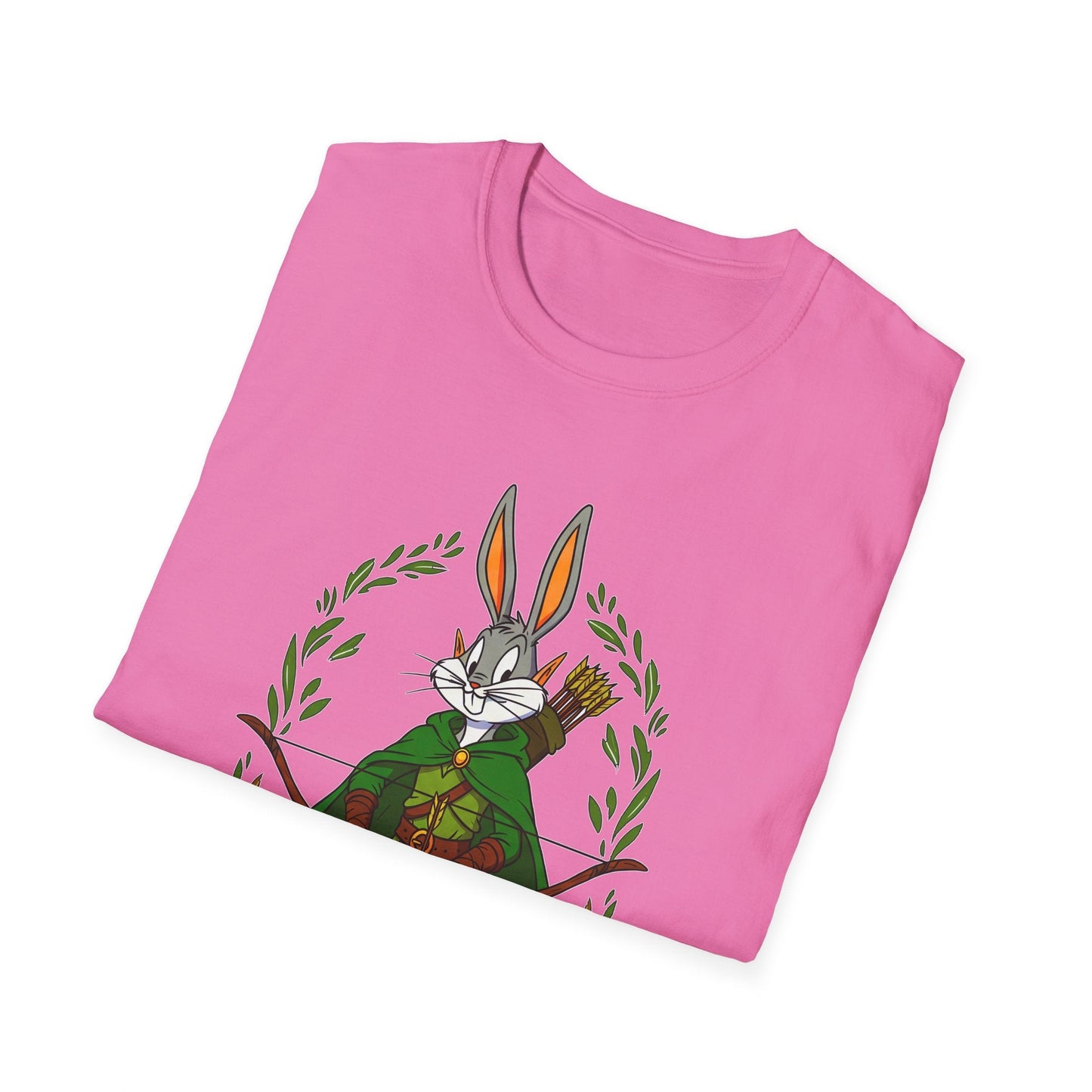 Bugs Bunny T Shirt Cartoon Art Tee Unisex Gildan Softstyle 64000 100 Percent Ring Spun Cotton