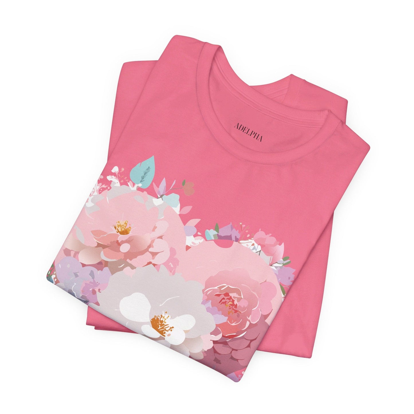 Valentine Day Graphic Unisex 100 Cotton Vintage Artwork with Love and Flower Design Tee 35