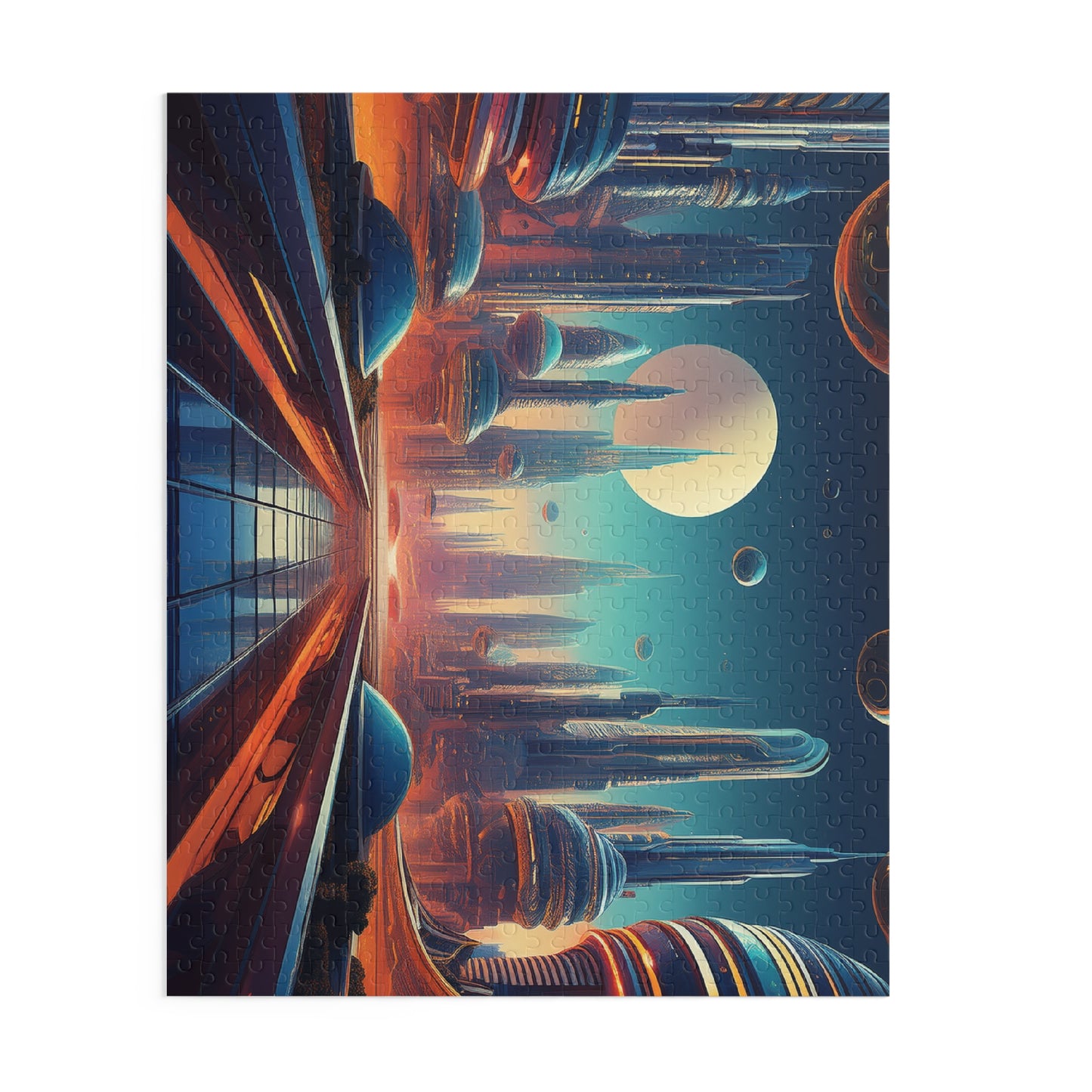 Sci-Fi City Puzzle 500-Chipboard Pieces in Box | Kids Puzzles Size: 16" x 20",  Ages 9+ and Family pn54