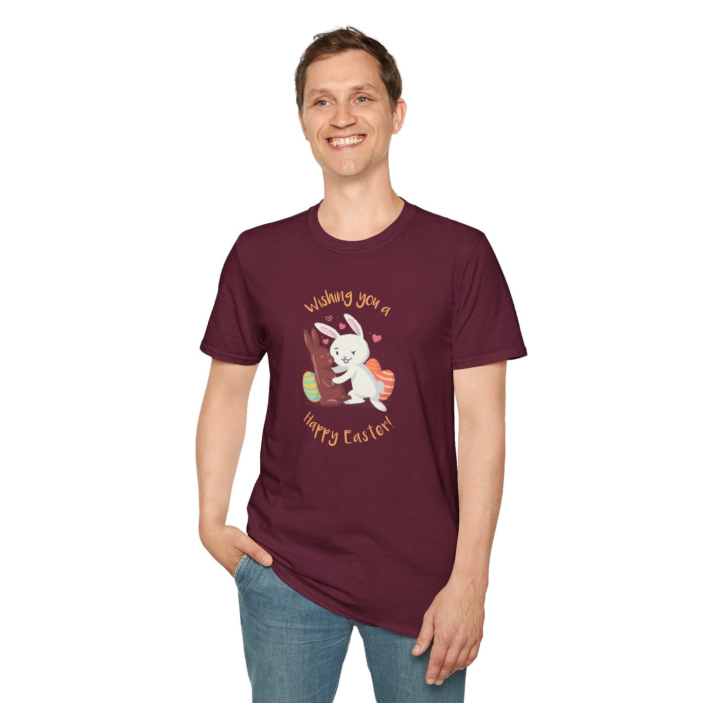 Easter Bunny T Shirt With Easter Signature And Prints Unisex Tee Design For All Occasions