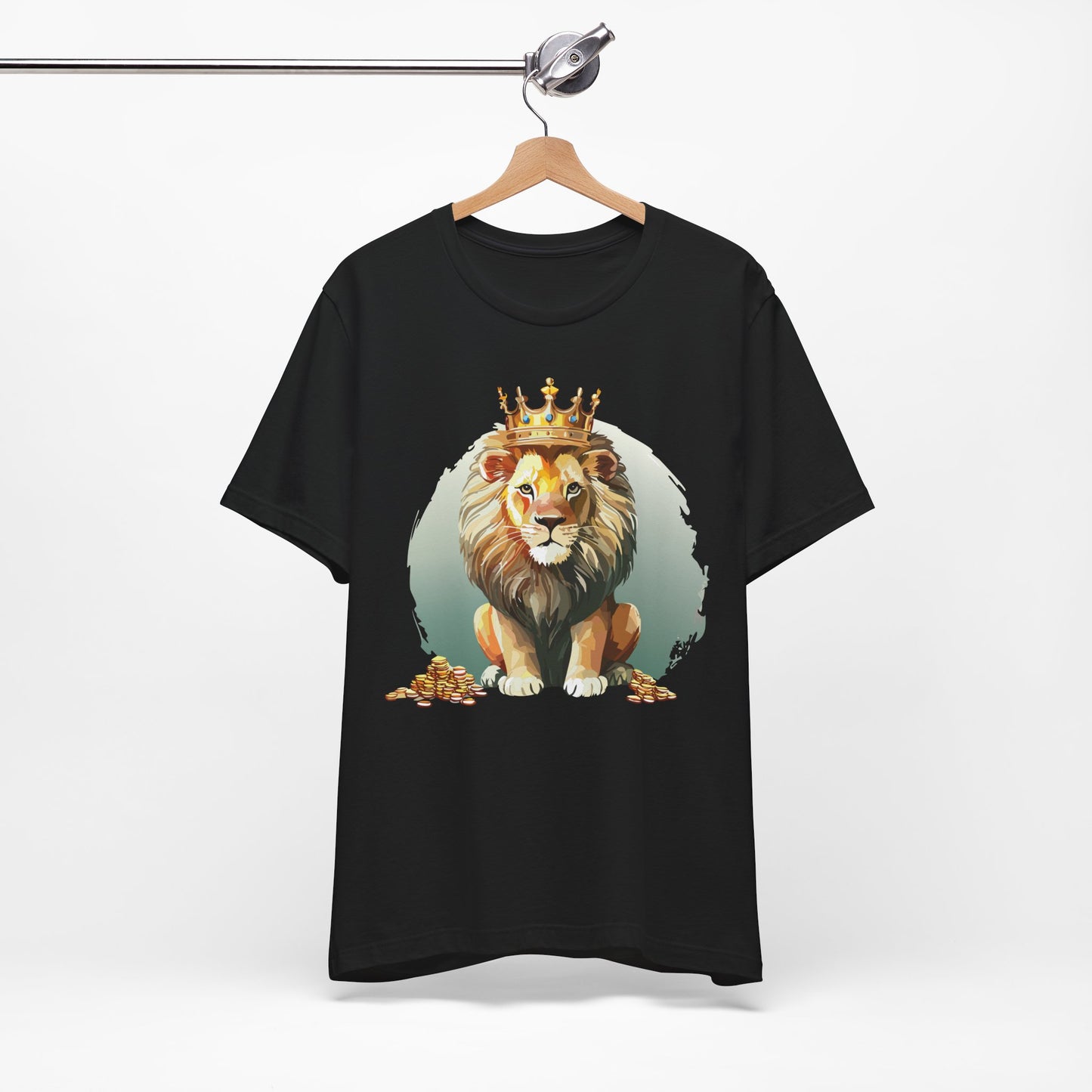 Regal Lion Short Sleeve Tee, Animal Shirt, Lion Tee, Unisex Top, Birthday Gift, Shirt with Animal design