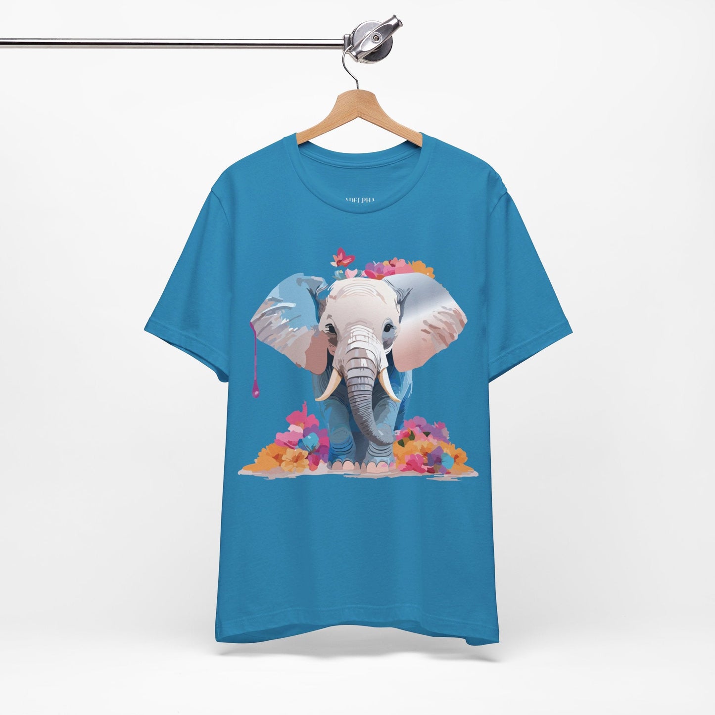 Elephant Graphic Unisex 100 Cotton Jersey Vintage Art Design Tee 4