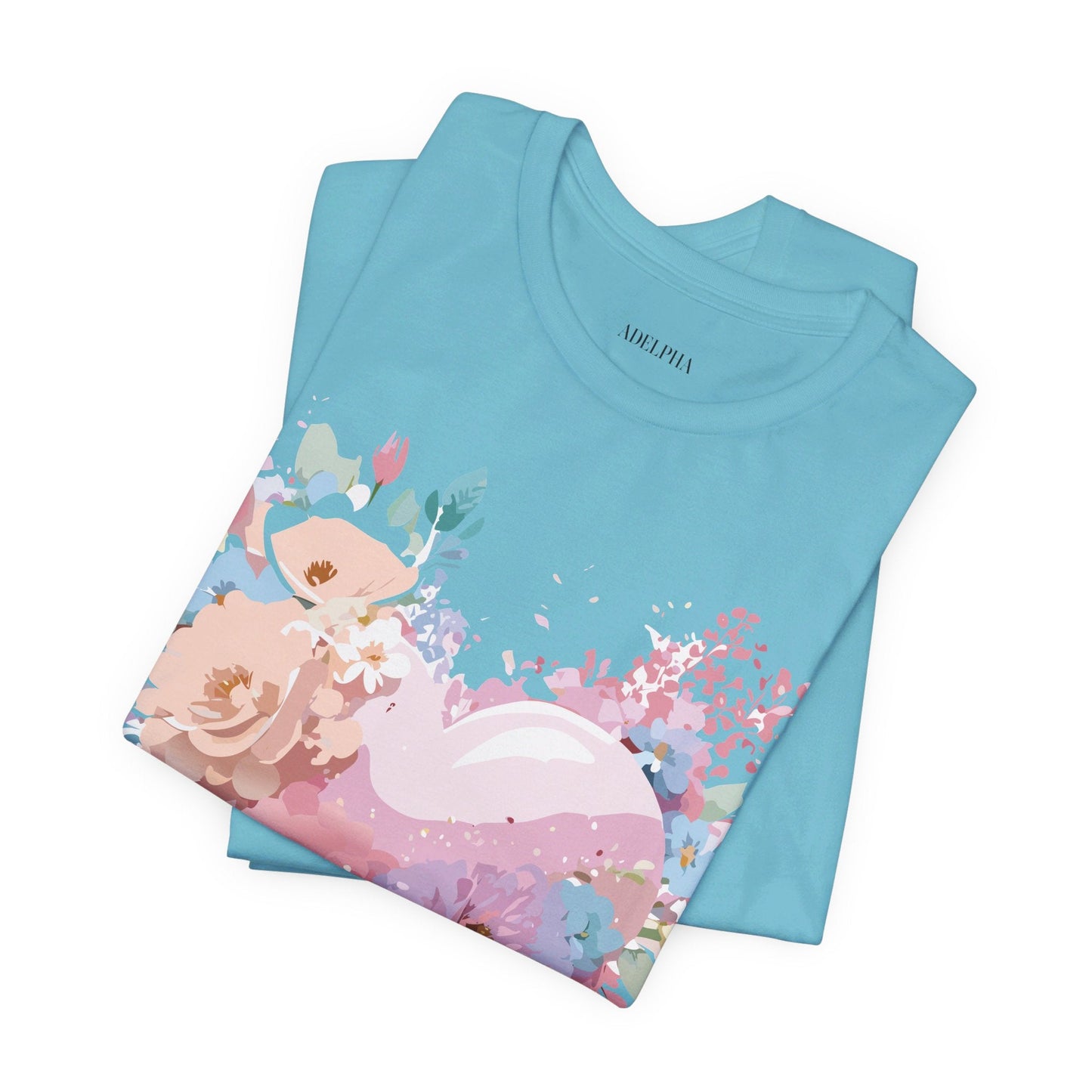 Valentine Day Graphic Unisex 100 Cotton Vintage Artwork with Love and Flower Design Tee 29