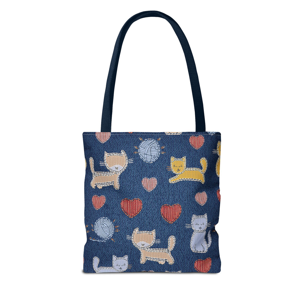Love Day Graphic Design Denim Fabric Imitation Print Unisex Canvas Bag POLY 3 Sizes Tote Bag 201-8
