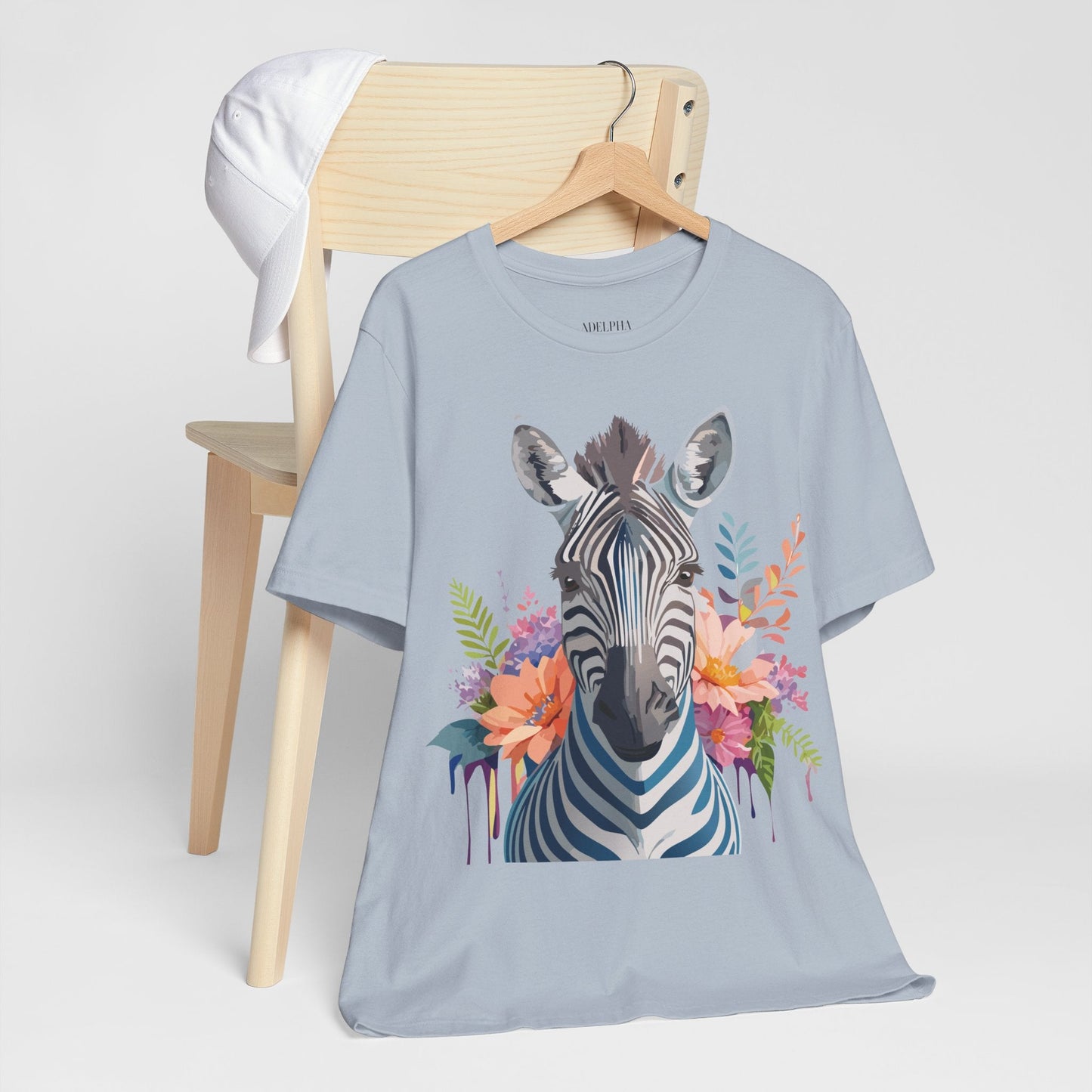 Zebra Graphic Unisex 100 Cotton Vintage Animal Art T-Shirt 1