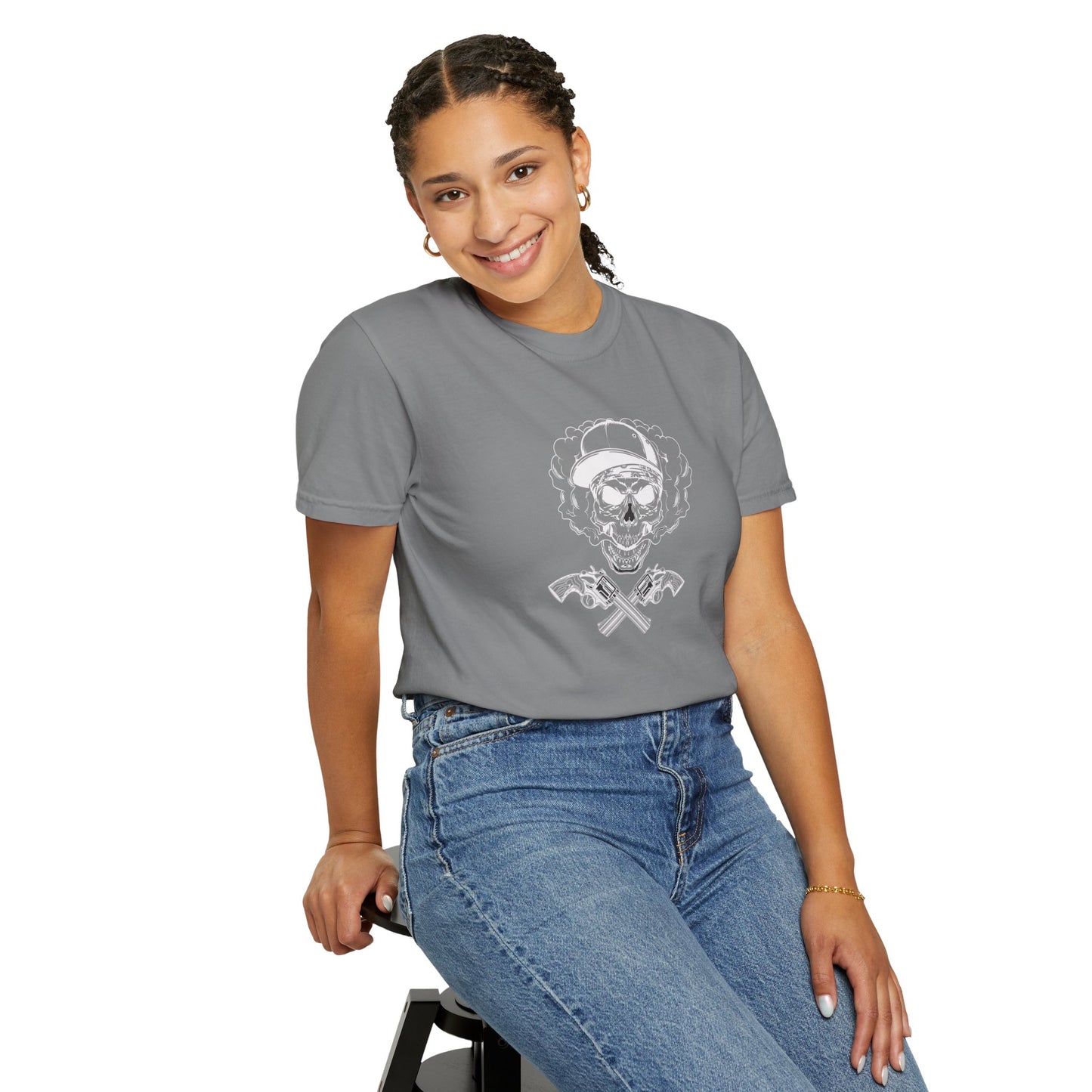 Unisex Cotton Tee Shirt with Skull